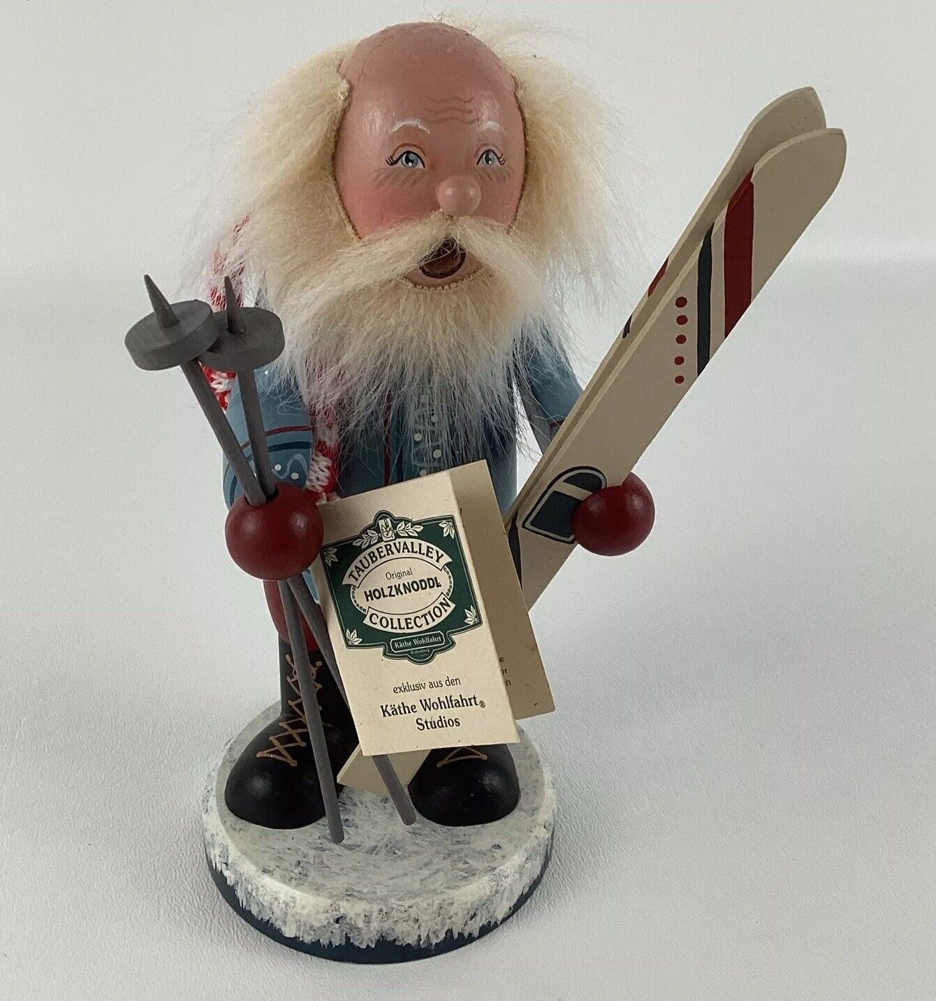 Taubervalley Holzknoddl Collection Skier Incense Smoker Germany Kathe Wohlfahrt