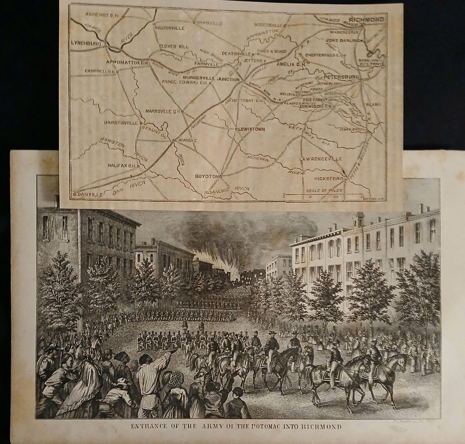 1865 Civil War Lithograph \