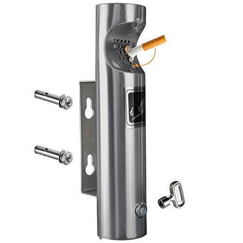 ELITRA Wall Mounted Outdoor Cigarette Butt Receptacle (Silver)