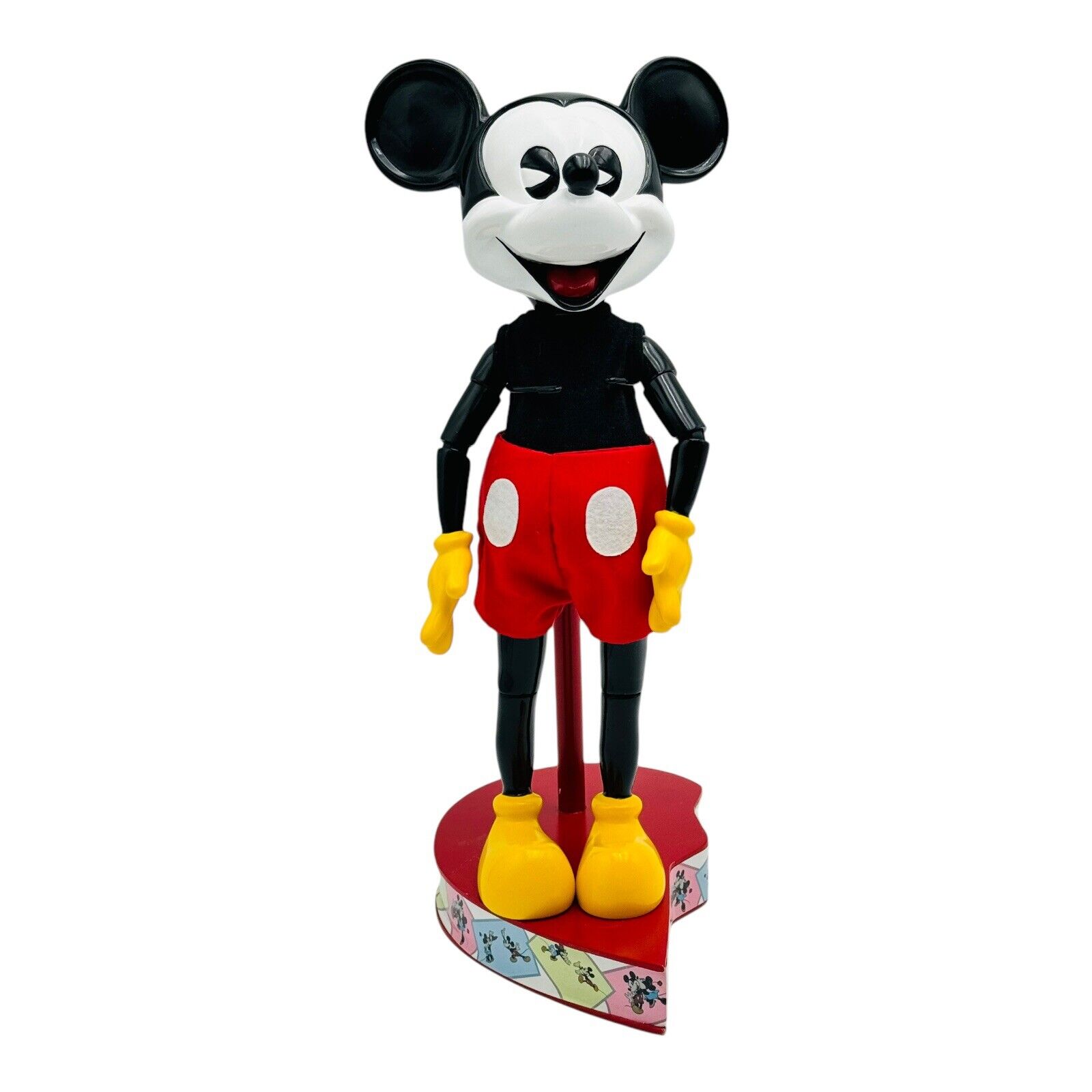 Ashton Drake Mickey Mouse Figurine Poseable With Half Heart-Shaped Stand