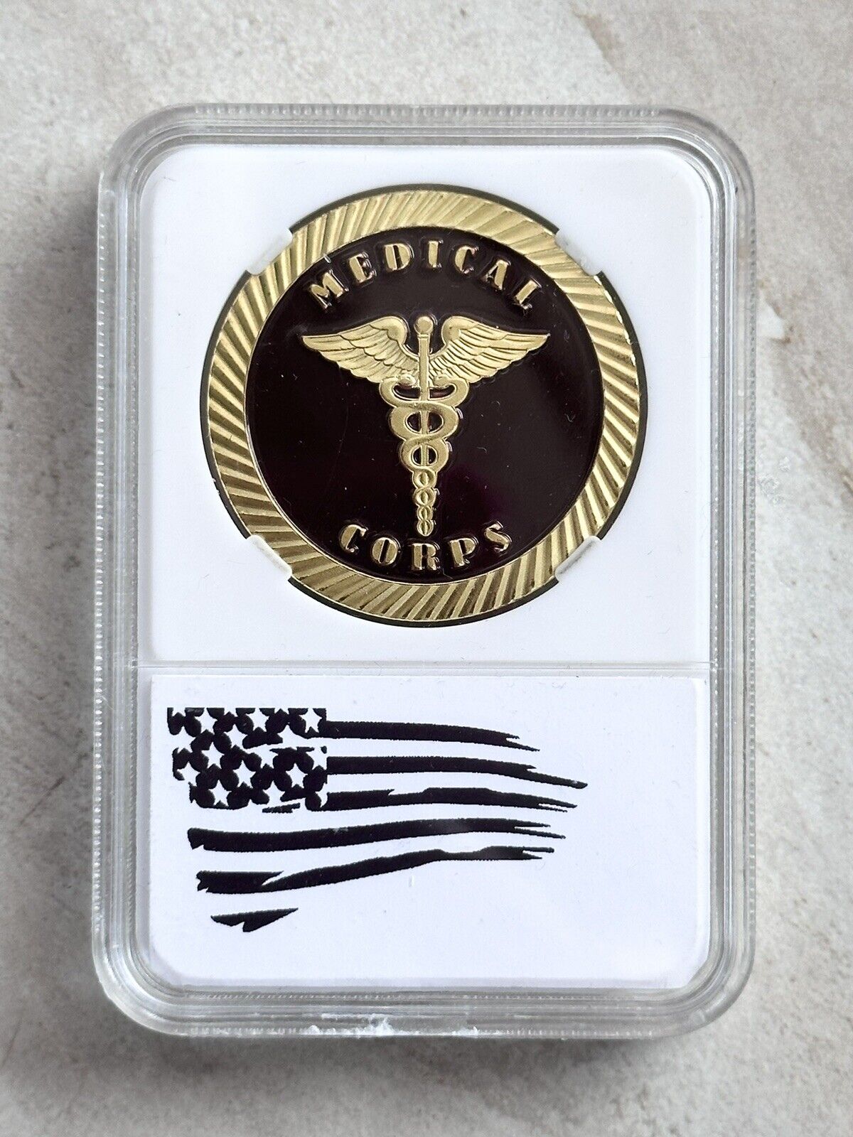 NEW United States U.S. Army Medical Services Corps Challenge Coin With Case
