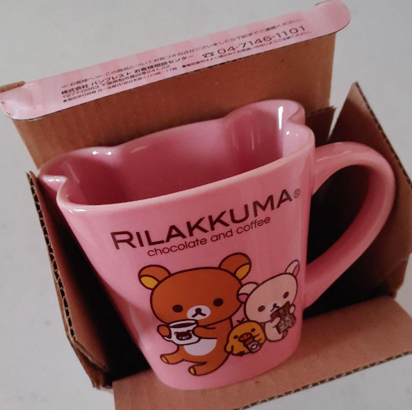 SAN-X Rilakkuma Mug Pink Face type chocolate and coffee SAN-X Rilakkuma Mug Pink