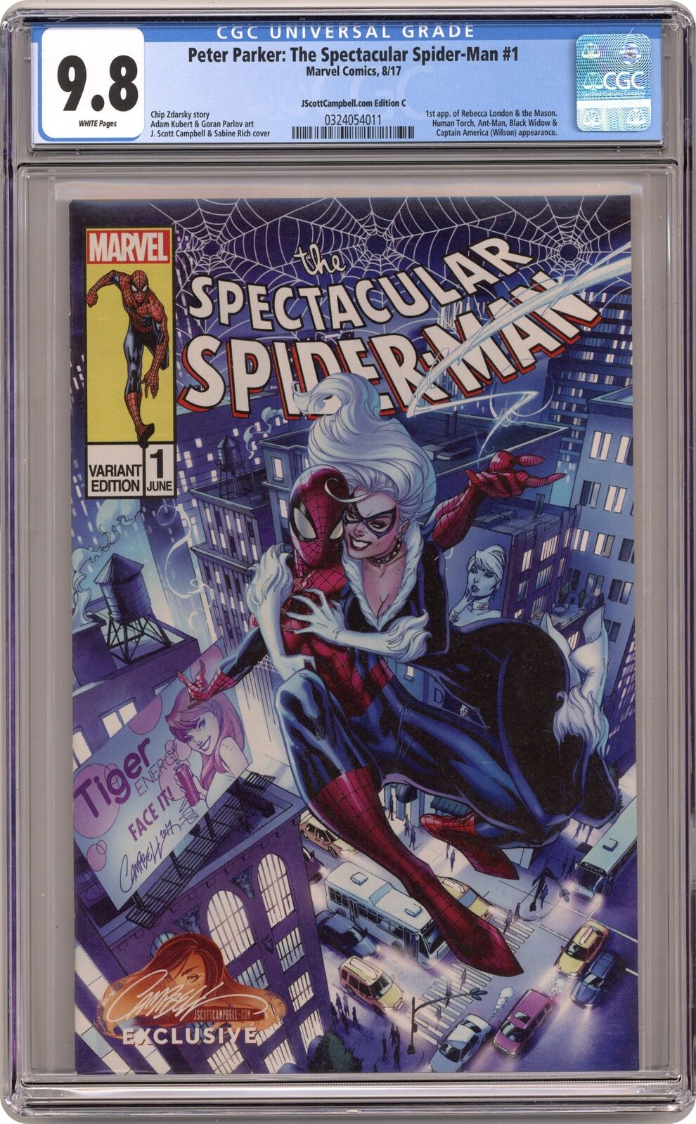 Peter Parker Spectacular Spider-Man #1 Campbell Cover C CGC 9.8 2017 0324054011