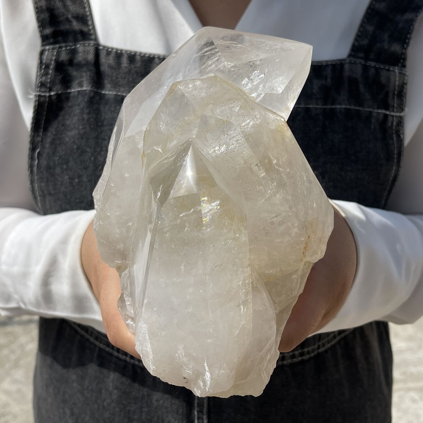 4.6LB Natural Clear Quartz Cluster Crystal Mineral Point Healing TQS9330