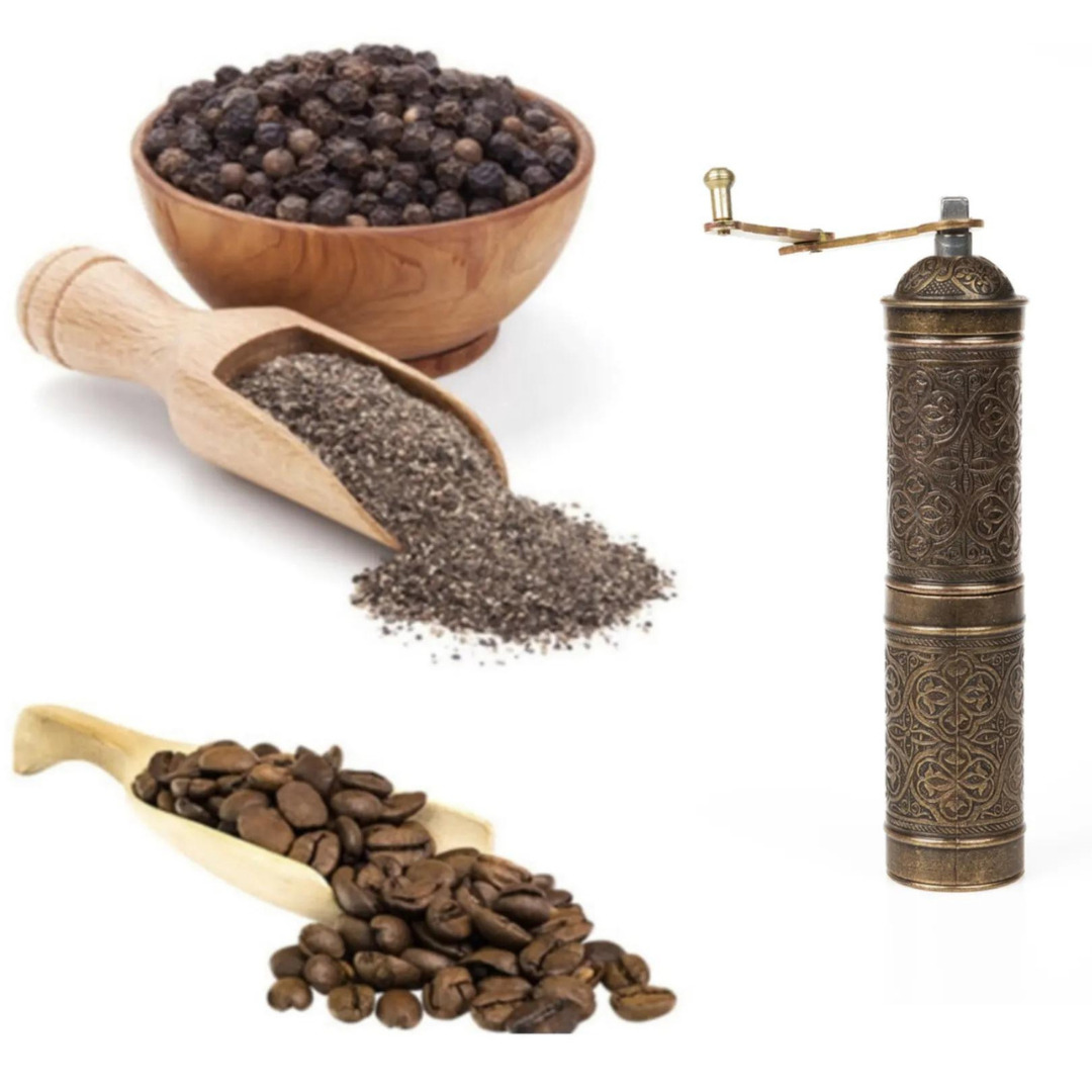 Handmade AUTHENTIC Turkish Coffee Bean Grinder - Spice , Corn and Pepper Mill