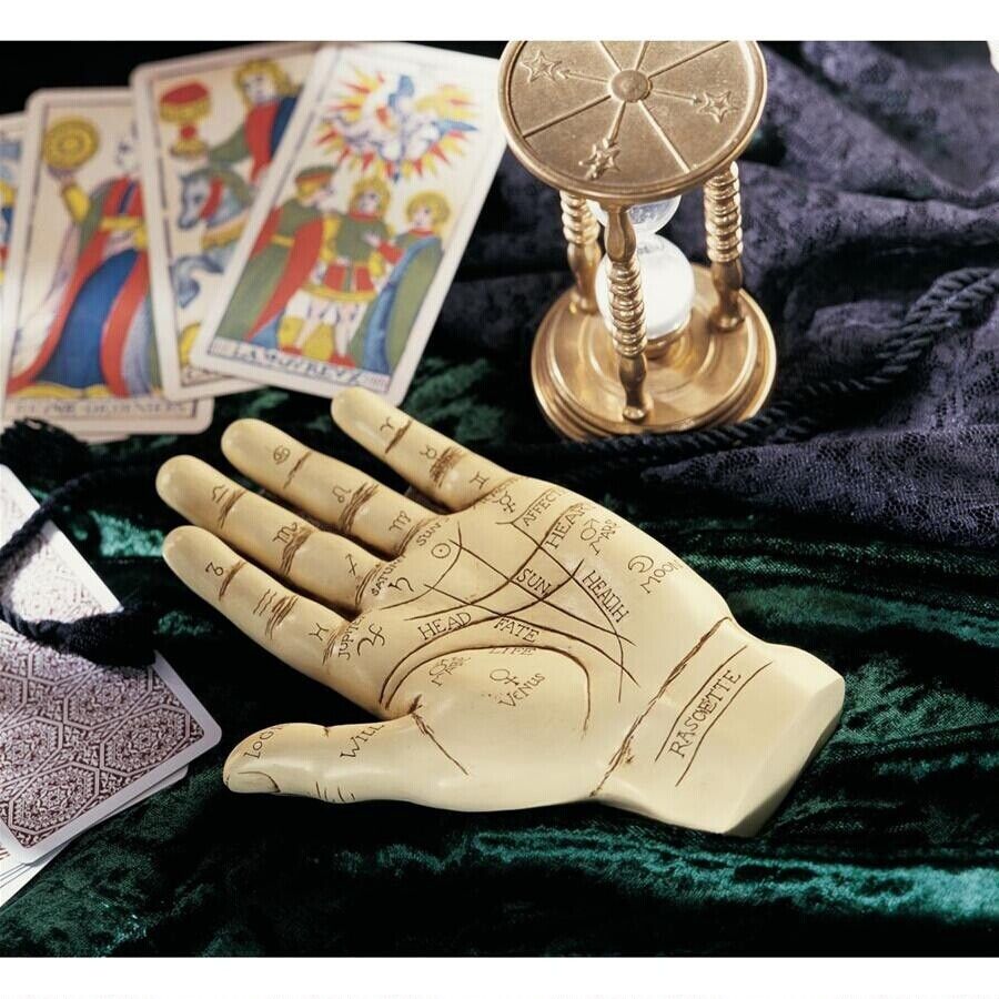 Victorian Replica Psychic Fortune Telling Palmistry Hand Metaphysical Statue