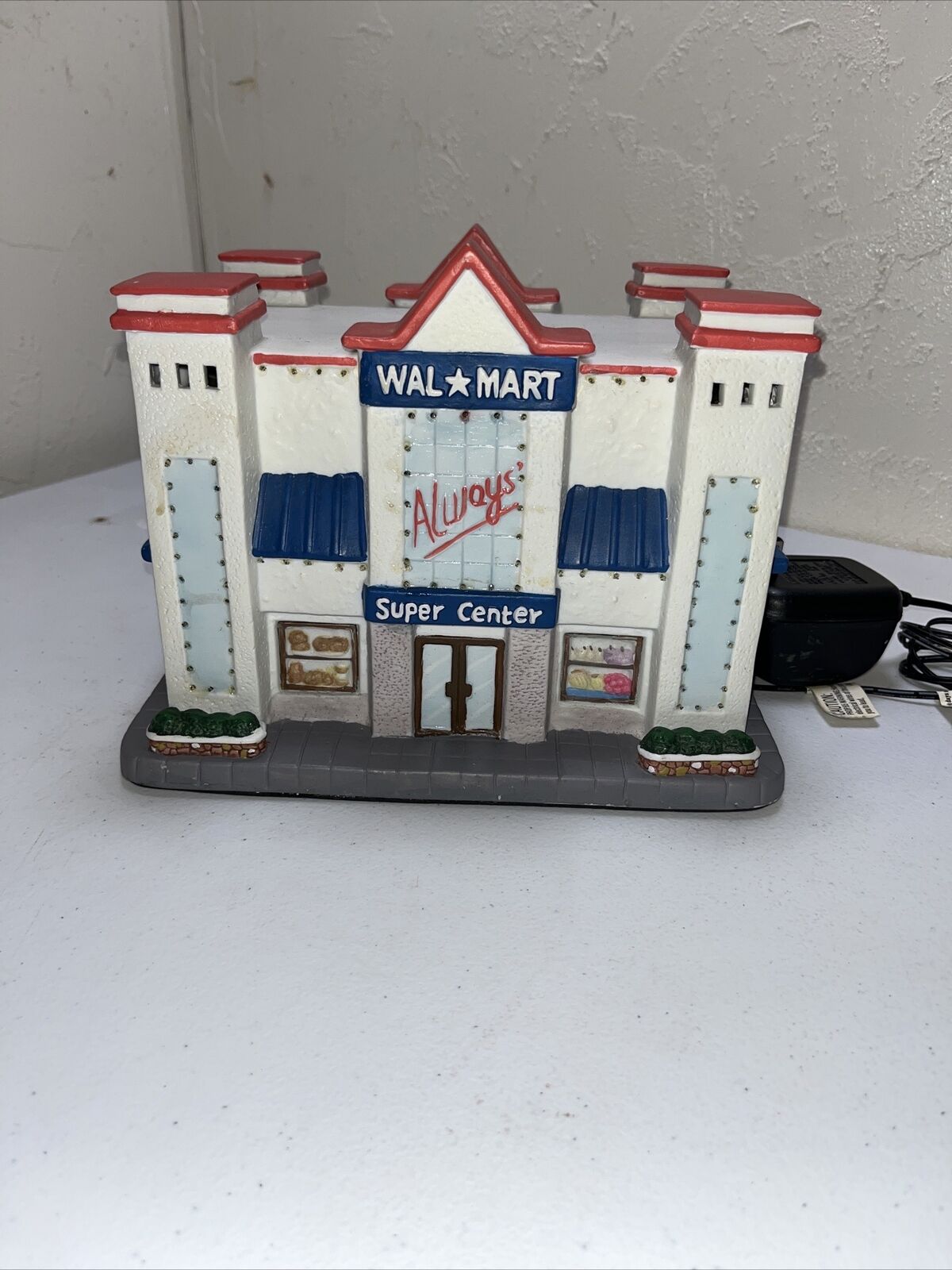 Wal-Mart Store Fiber Optic Holiday Christmas Village Building Works Great