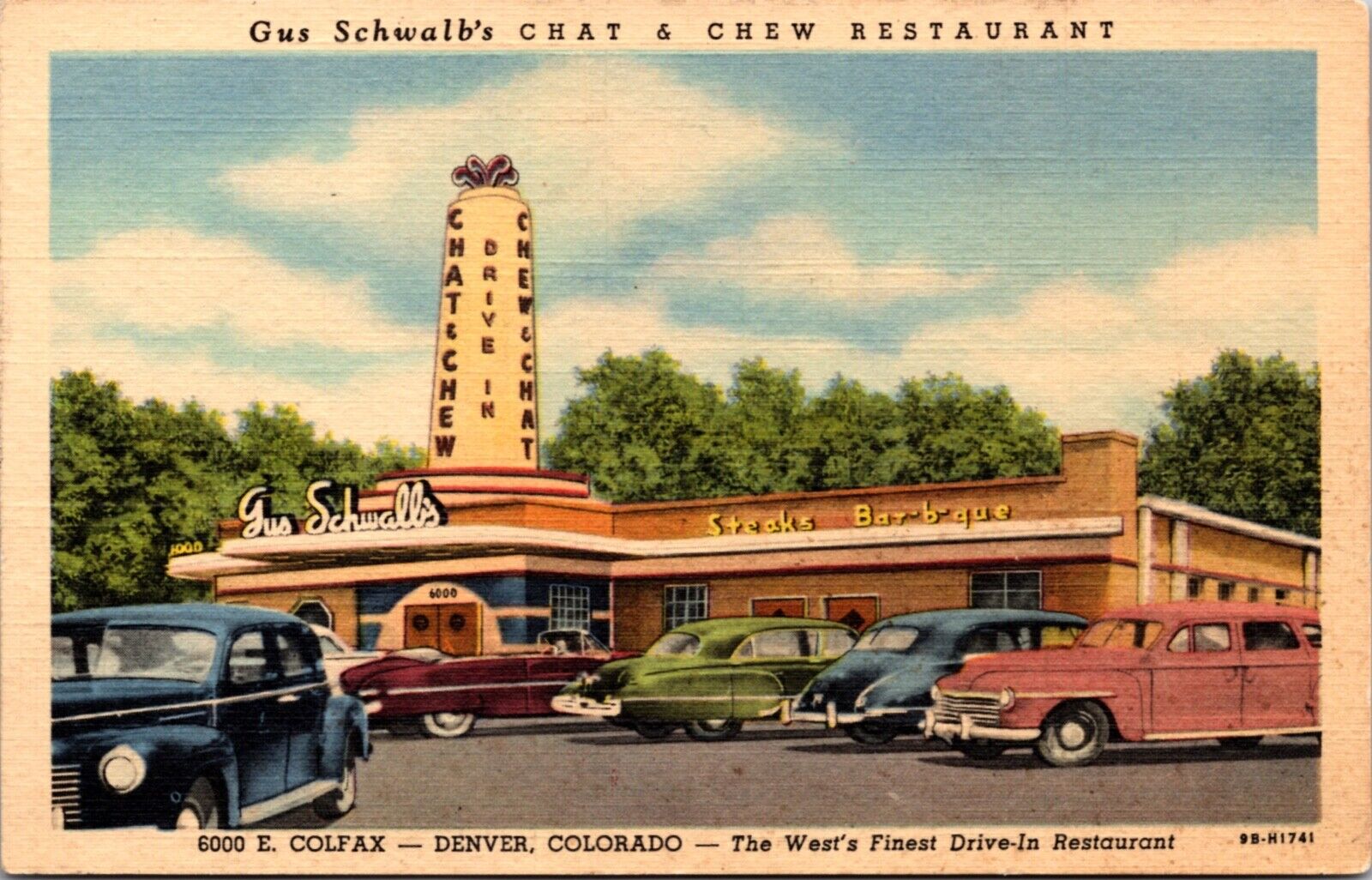 Linen PC Gus Schwalb\'s Chat & Chew Restaurant 6000 E Colfax Denver Colorado