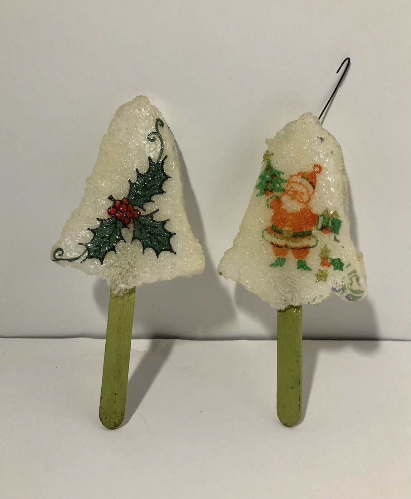 Antique Popsicle Mold Christmas Ornaments Handmade Plastic Stamp Ornaments