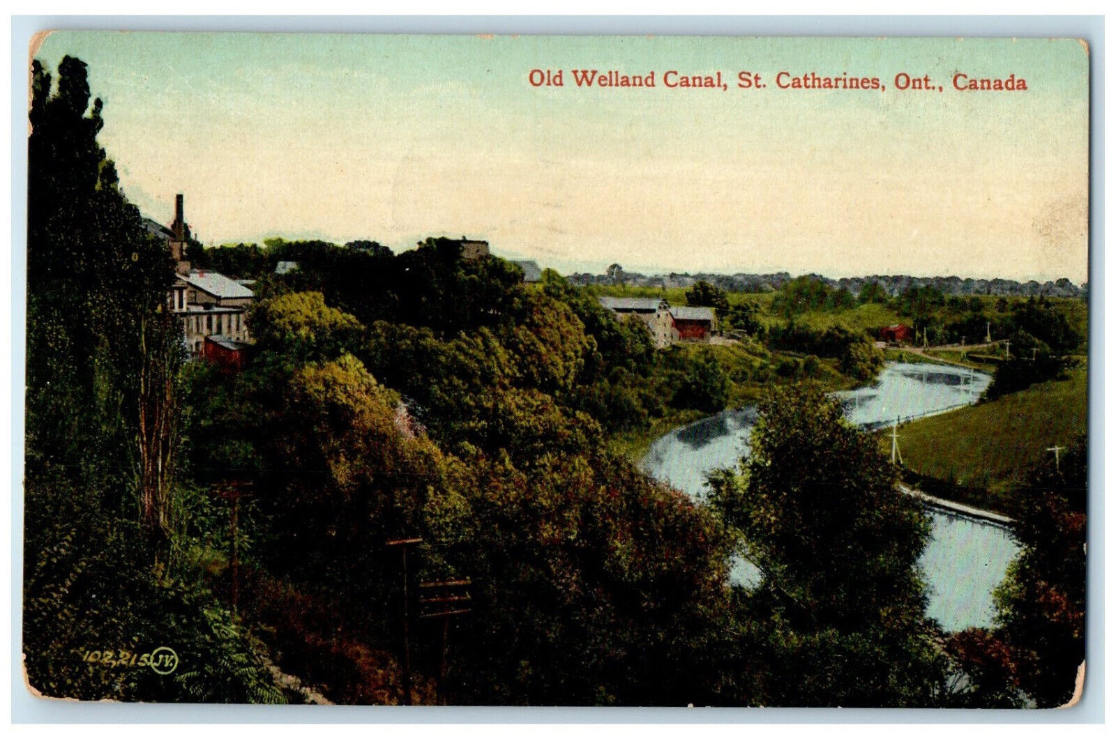 1913 Old Welland Canal St. Catharines Ontario Canada Antique Posted Postcard