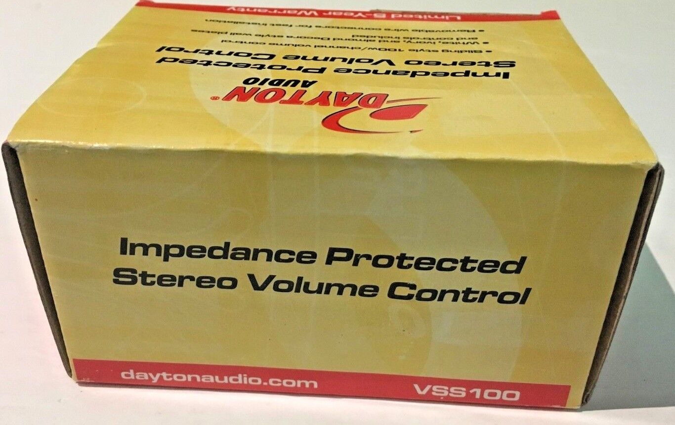 Dayton Audio audiophile Grade Stereo Volume Control NEW VSS100 Sliding Style