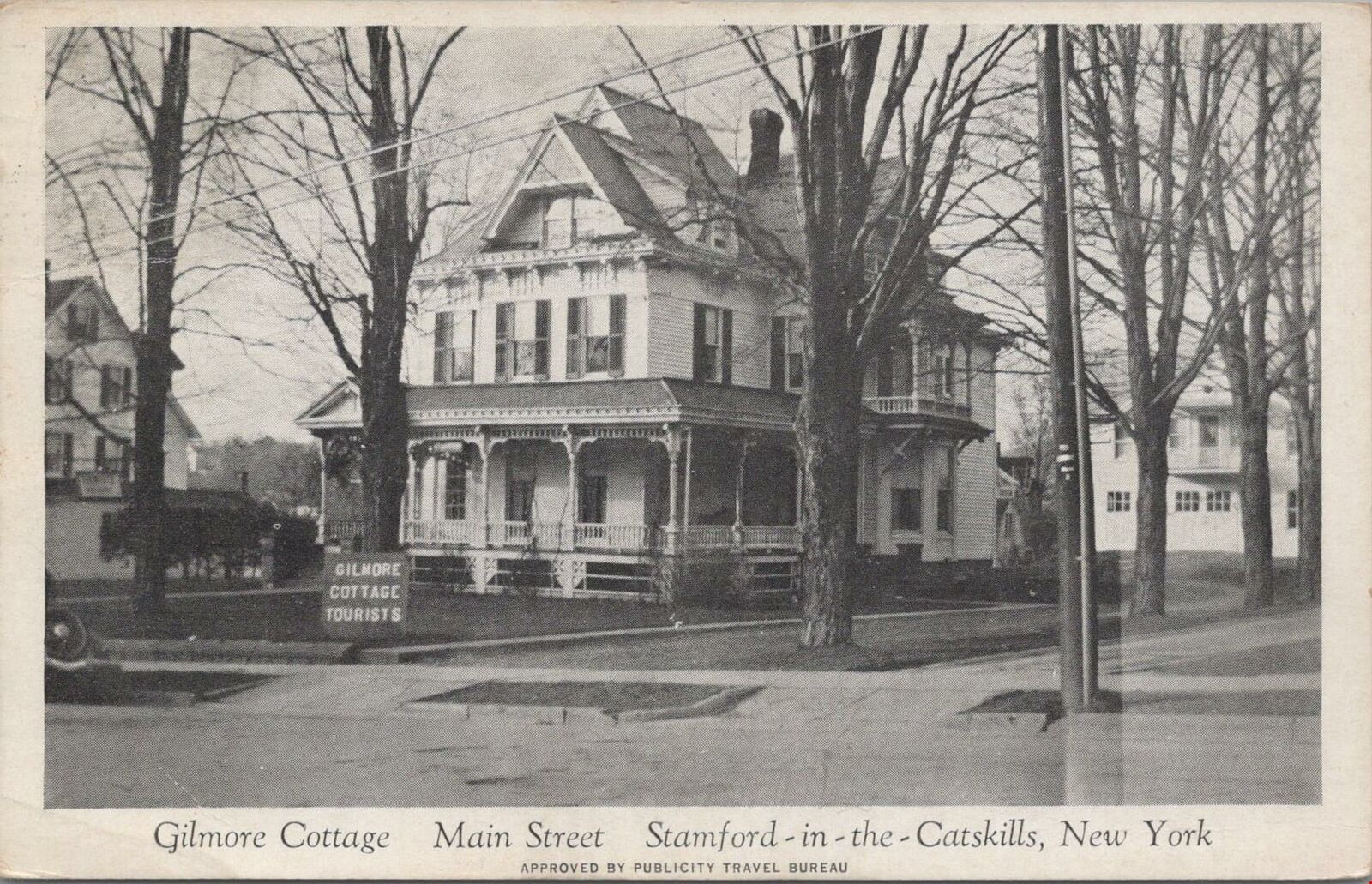 Postcard Gilmore Cottage Main Street Stamford in the Catskills New York NY 