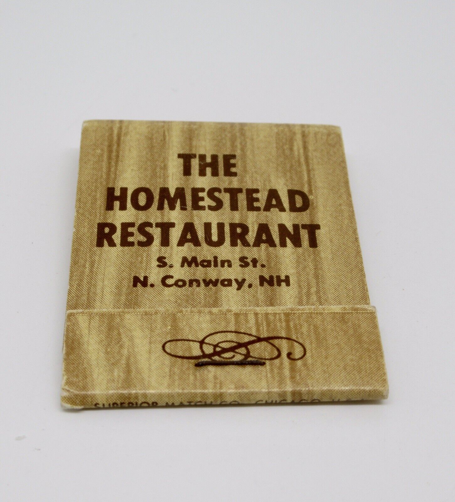 The Homestead Restaurant S. Main Street N. Conway New Hampshire FULL Matchbook