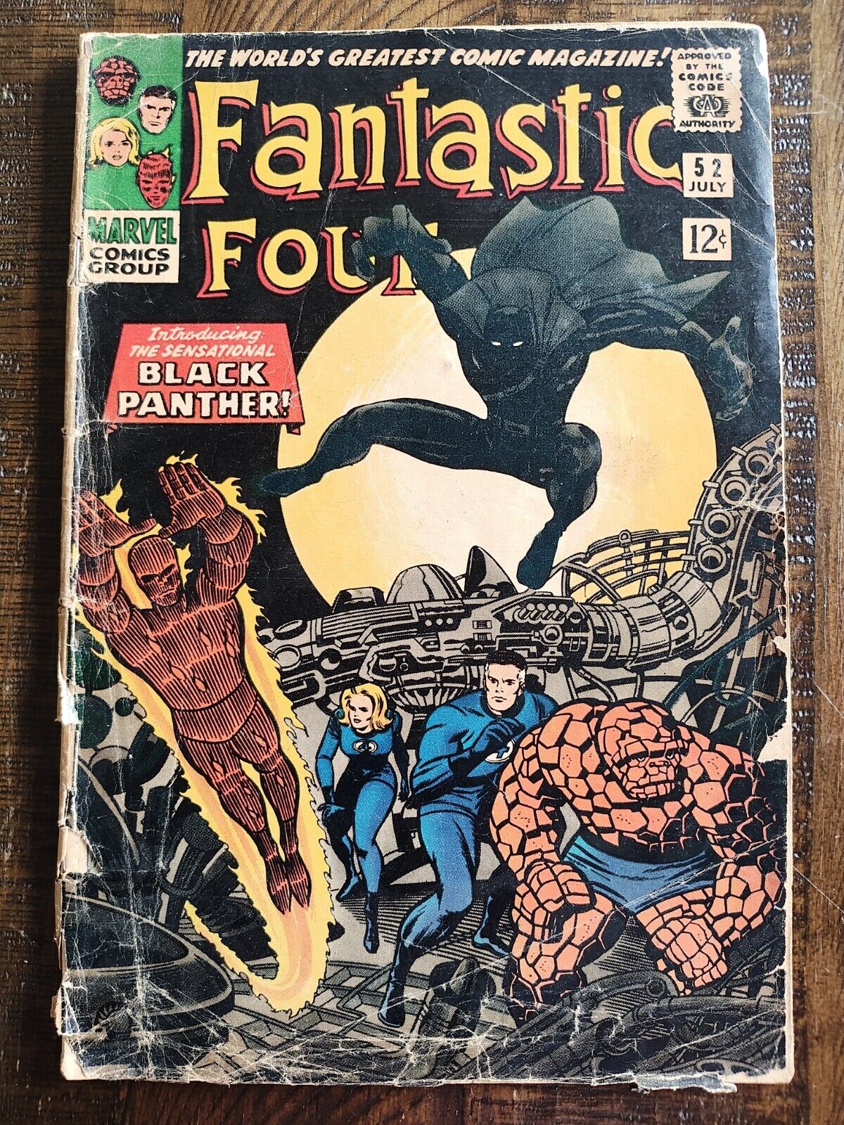FANTASTIC FOUR #52  1966 HUGE KEY: FIRST BLACK PANTHER Marvel Complete 