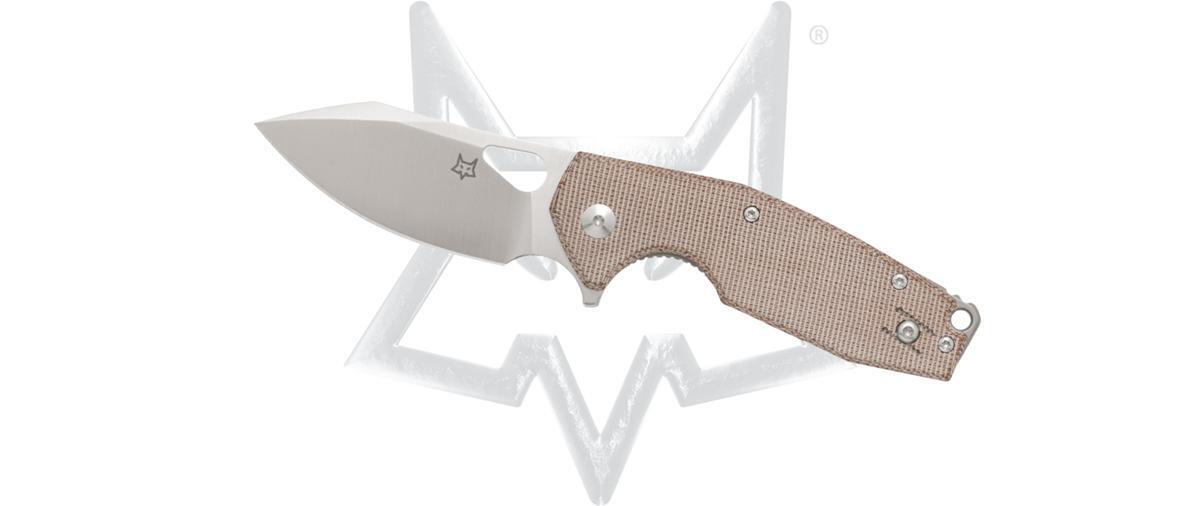 FOX KNIVES Yaru FX-527LI-MNA Liner Lock Natural Canvas Micarta M398 Pocket Knife