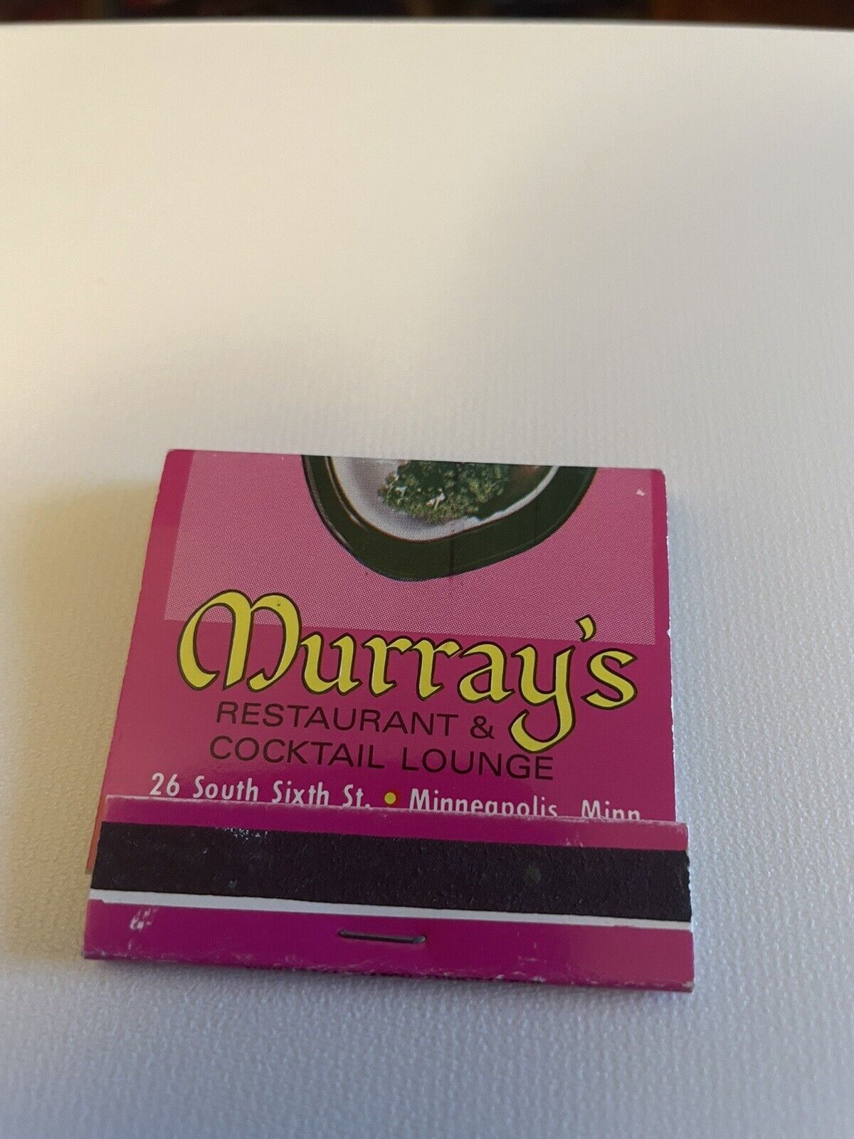 Vintage Murray’s Restaurant Large Matchbook Full Unstruck.  Minneapolis MN