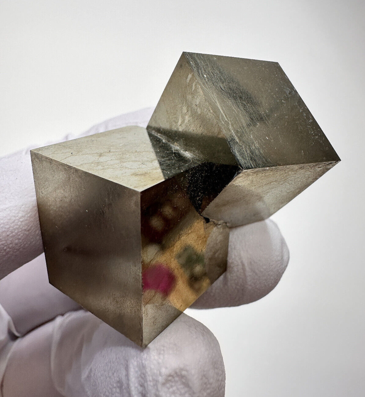 Rectangle Cube___LARGE Lusterous Entwined Interlocking Pyrite Cube Cluster_Spain