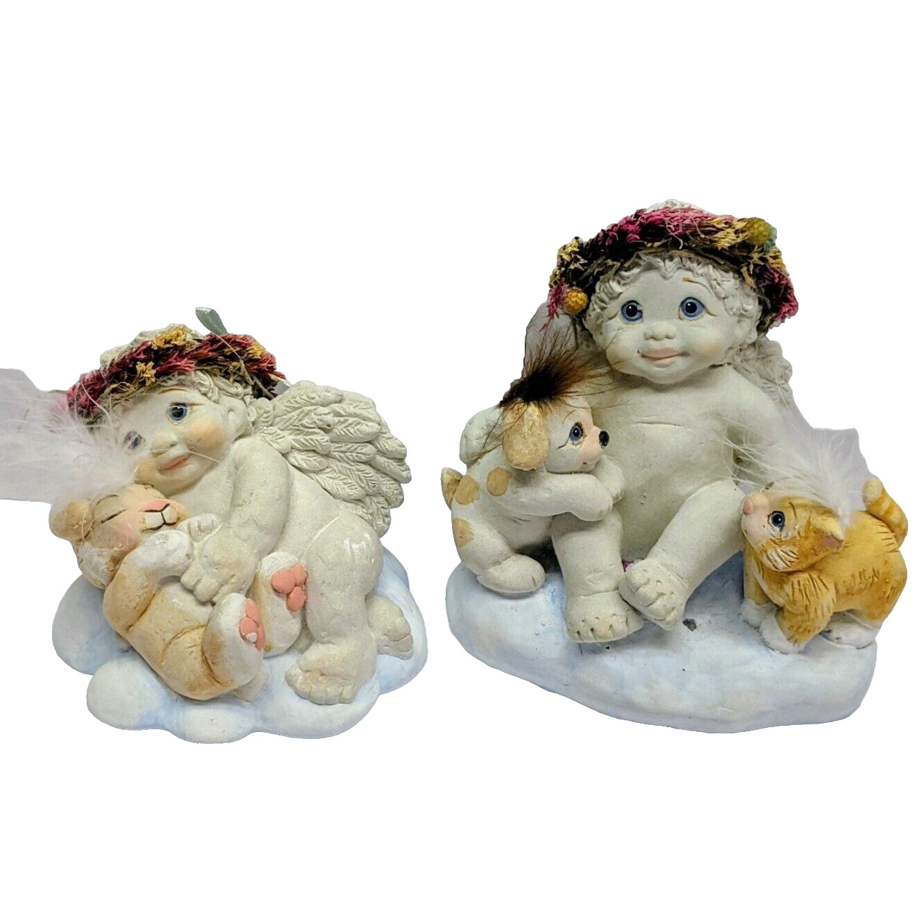 Vintage 1997 Dreamsicles Bunny Love & Let\'s Get Together Porcelain Figurine Set