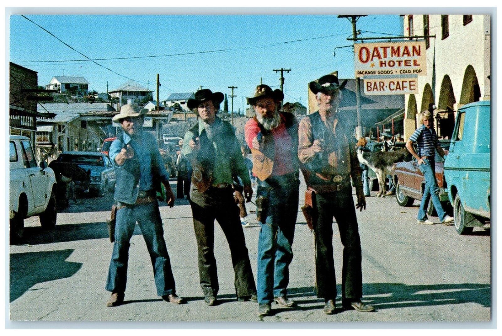 c1960's Gunfighters Some Of The Shoot Out Gang Oatman Arizona AZ Postcard