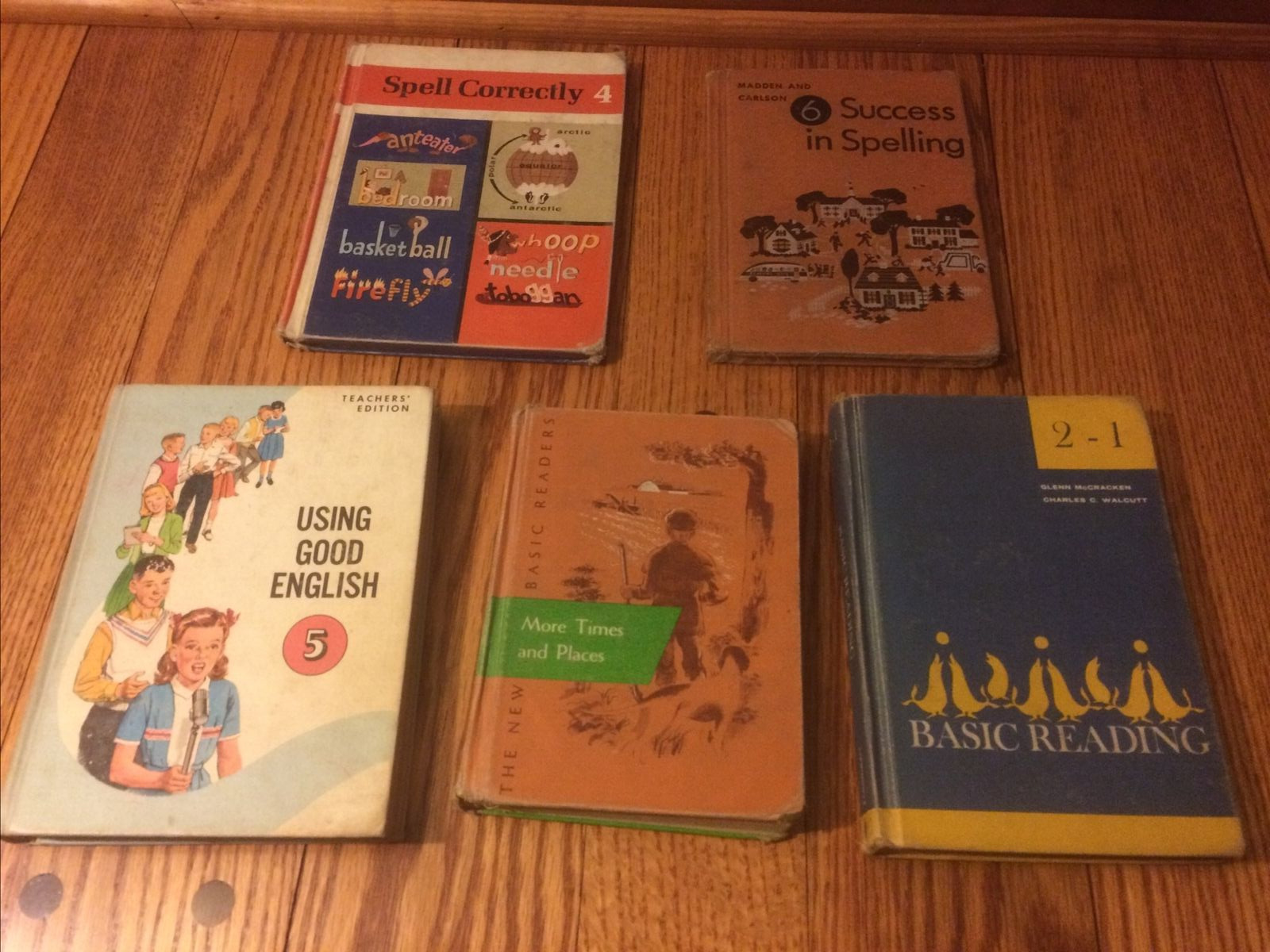 Vintage Children's Grammar School Textbooks Primers Reading Spelling Lot - 5