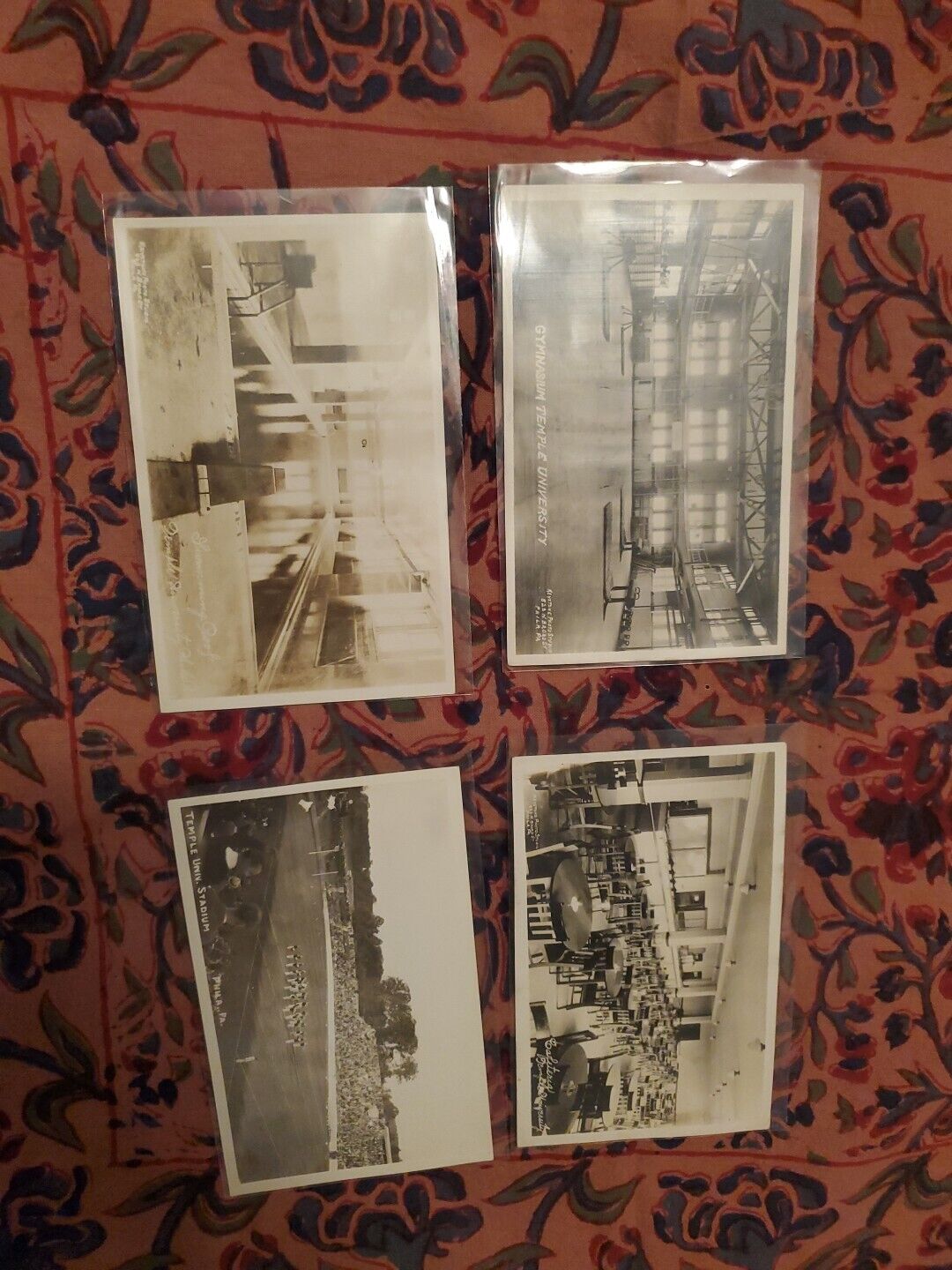 Vintage Temple University Post Cards Keystone Photo Studio Gym Pool Cafe Stadium