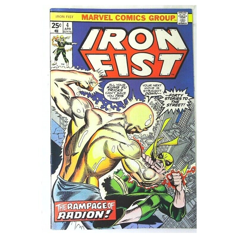 Iron Fist #4  - 1975 series Marvel comics VF+ Full description below [x|