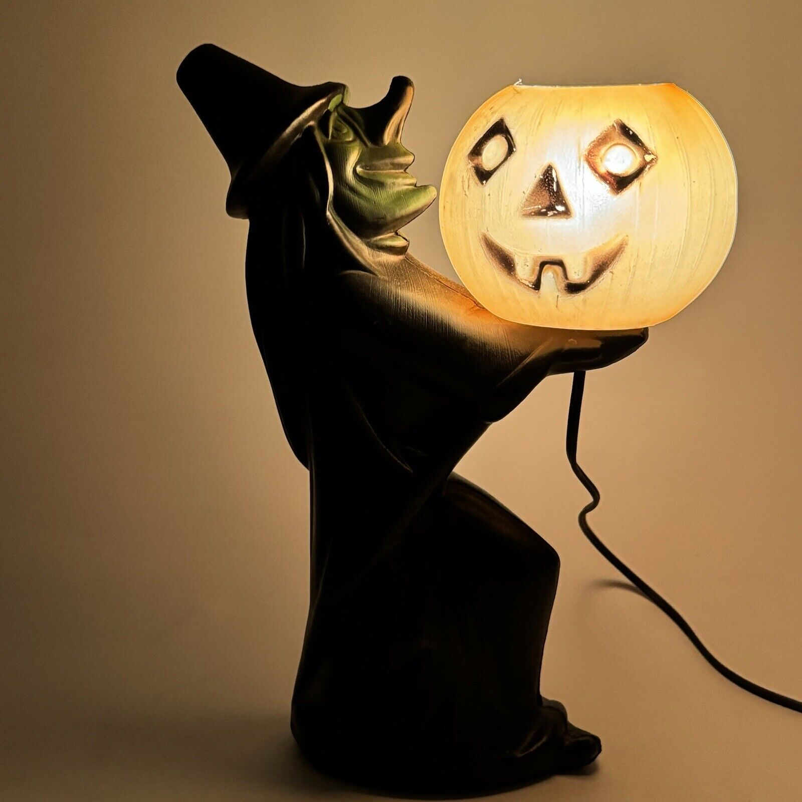 RARE Vintage Tico Toys Witch Pumpkin Jack O Lantern Blow Mold Halloween 13\