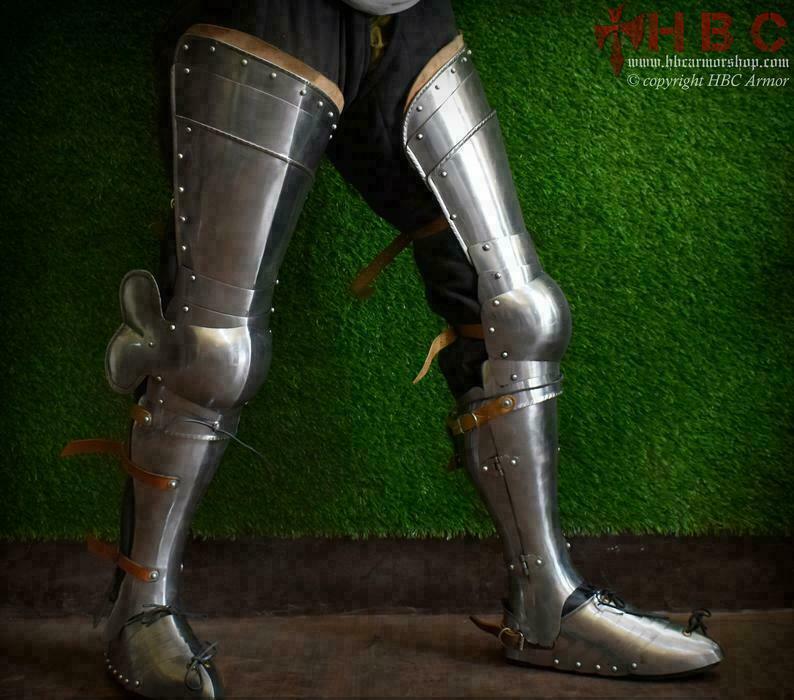 Full Set Medieval Armour Leg Protection Armour Splint Cuisses with Knee Protecti