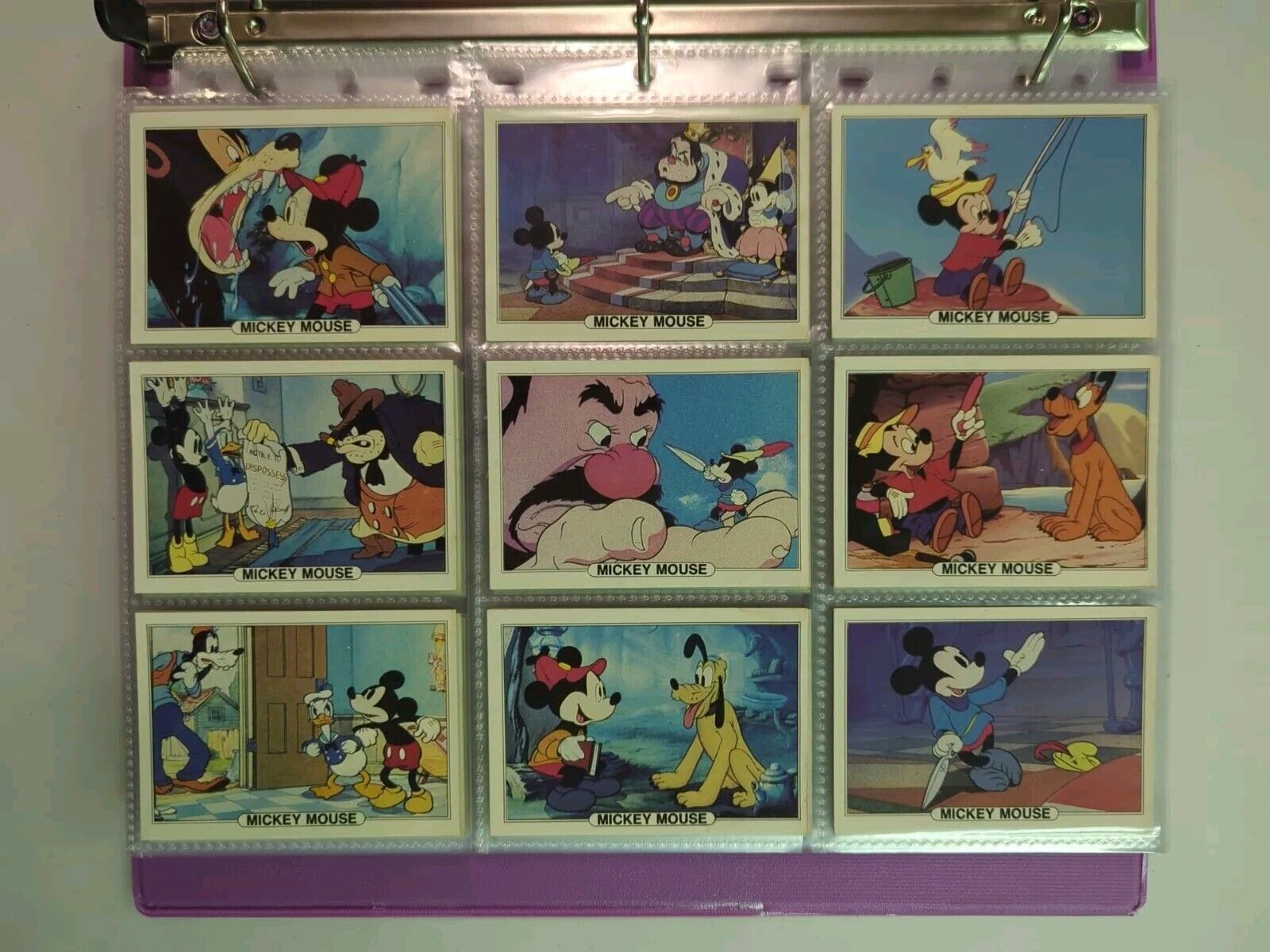 Disney Treat Hobby Complete Series A, Set #1 - #5, 90 Cards Vintage 1982 Mickey