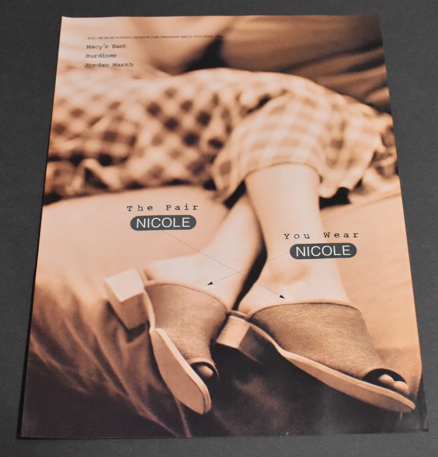 1997 Print Ad Sexy Heels Long Legs Lady Nicole Jordan Marsh Fashion Style art