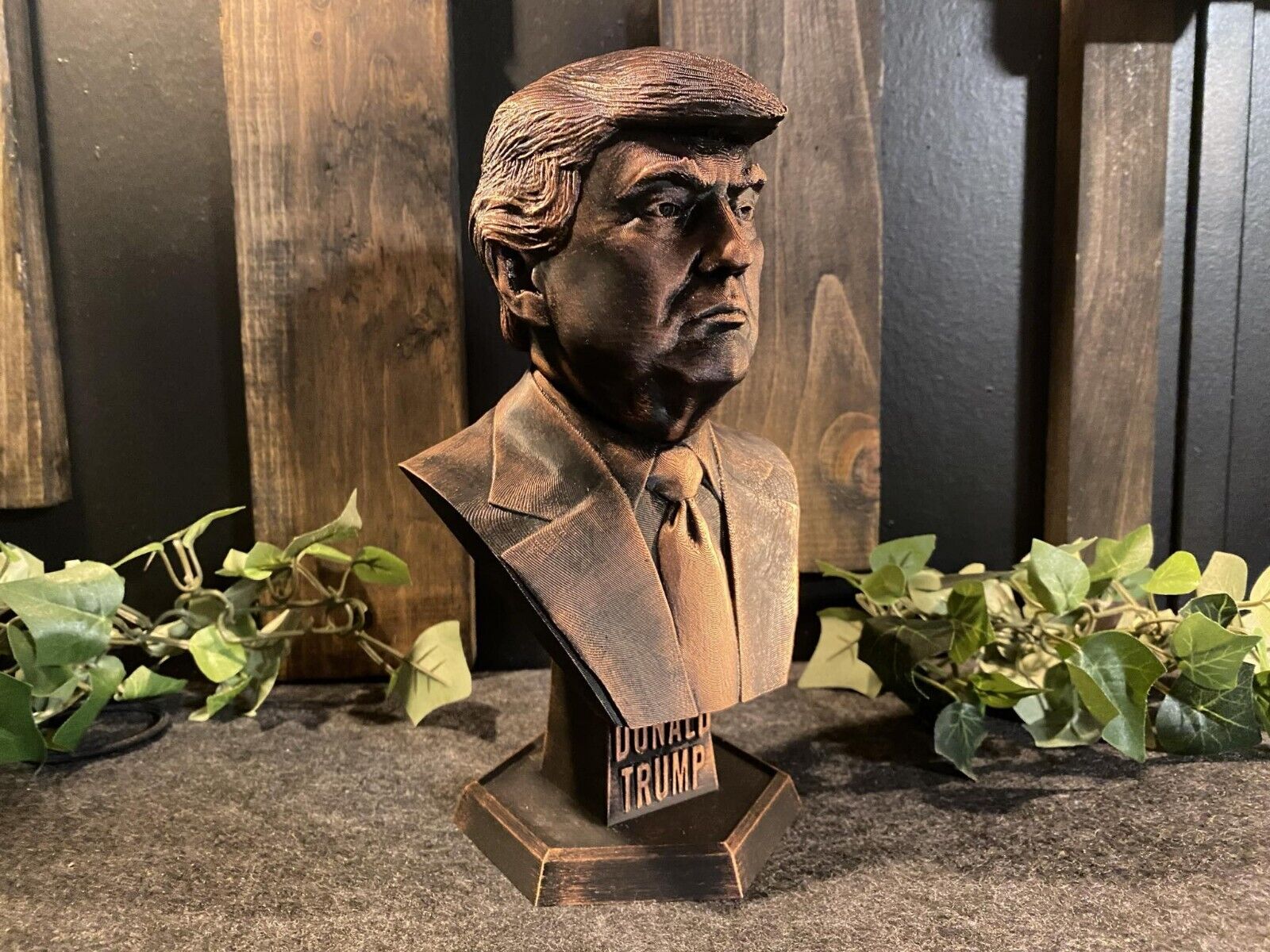 Donald Trump Statue 9 INCHES TALL Hand Painted Copper