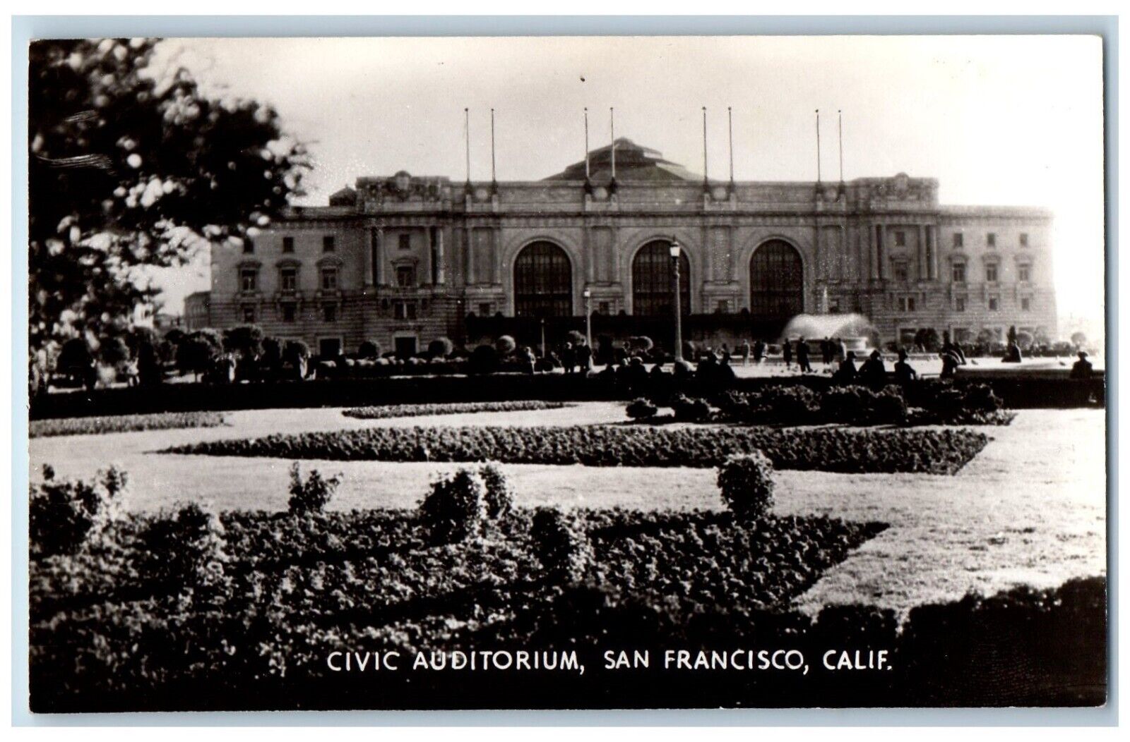 San Francisco California CA Postcard RPPC Photo Civic Auditorium Building c1930s