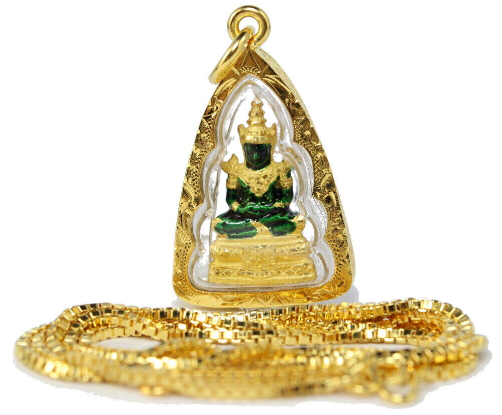 Famous Thai Emerald Buddha Amulet + 18
