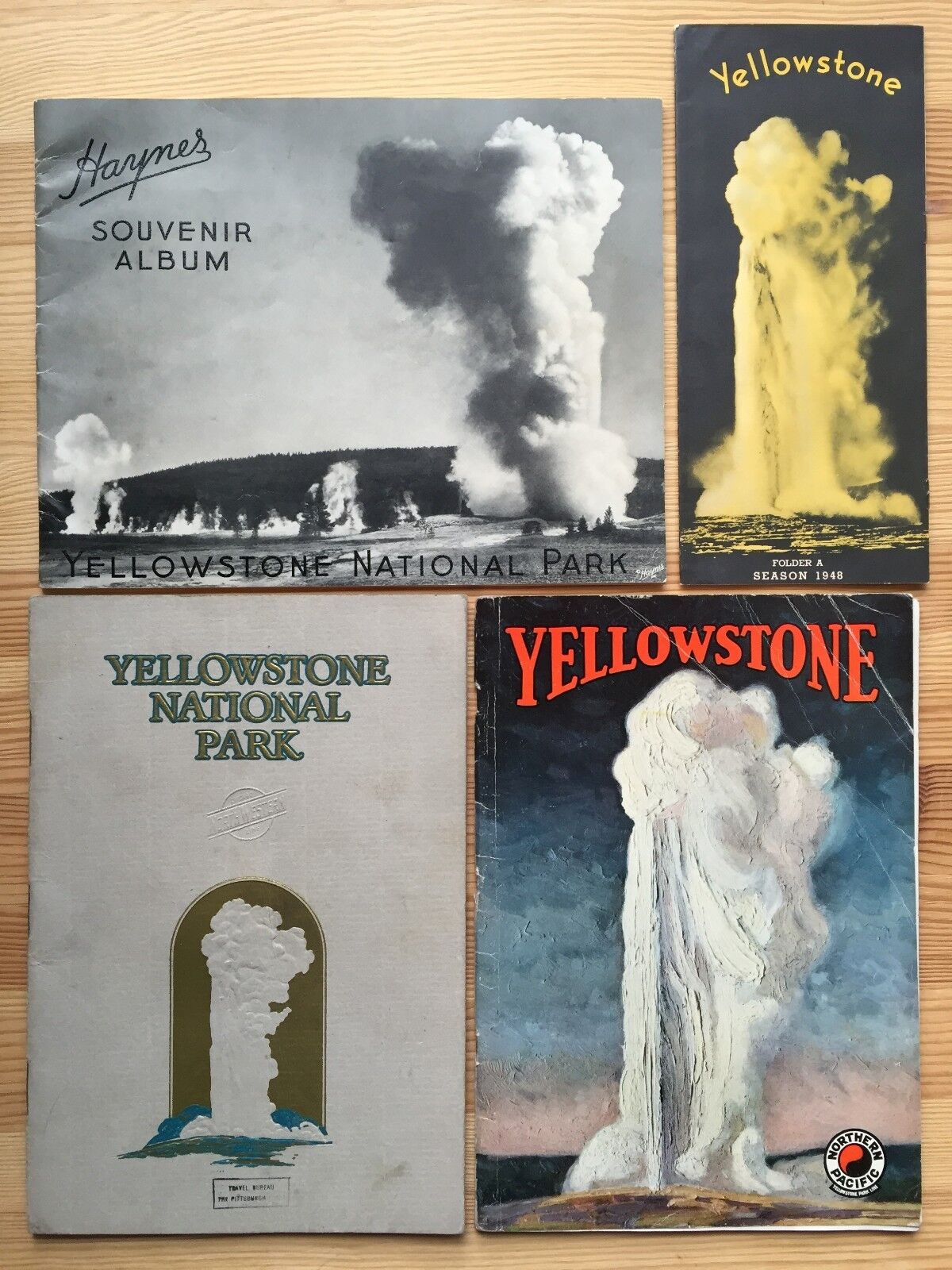 1927 Vintage Yellowstone Railroad Travel Guide Wyoming Photographs Bundle Rare