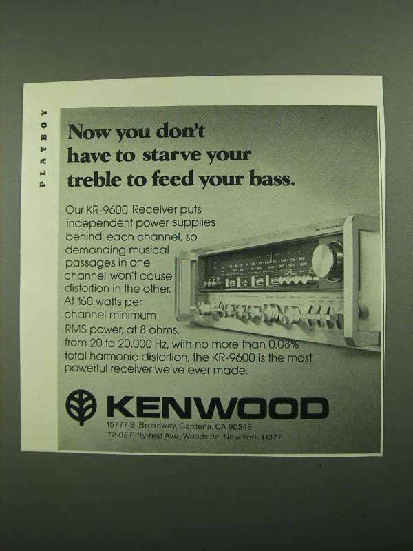 1976 Kenwood KR-9600 Receiver Ad - Feed Your Bass