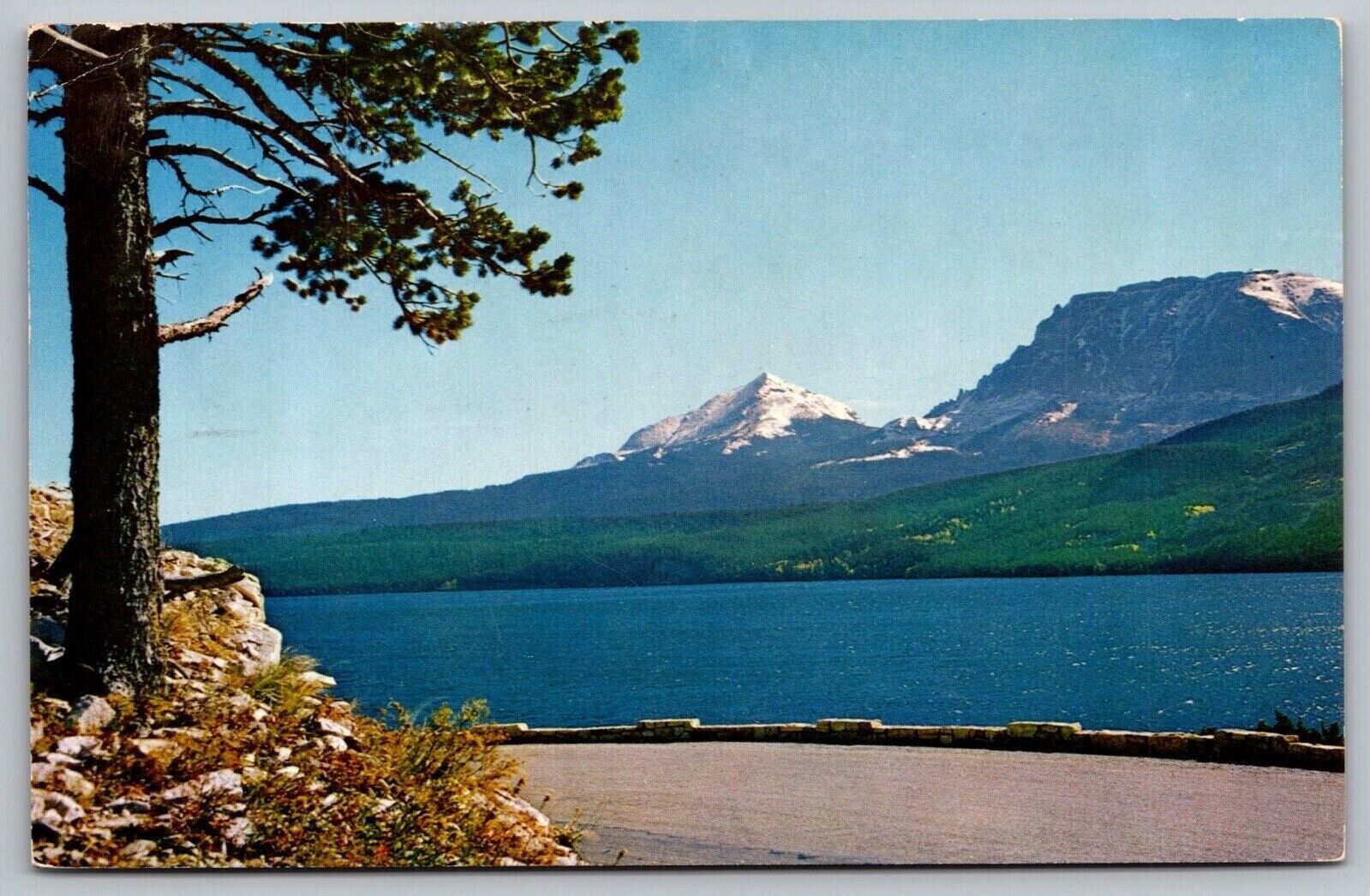 Divide Mountain Saint Mary Lake Going To Sun Road Glacier National Park Postcard