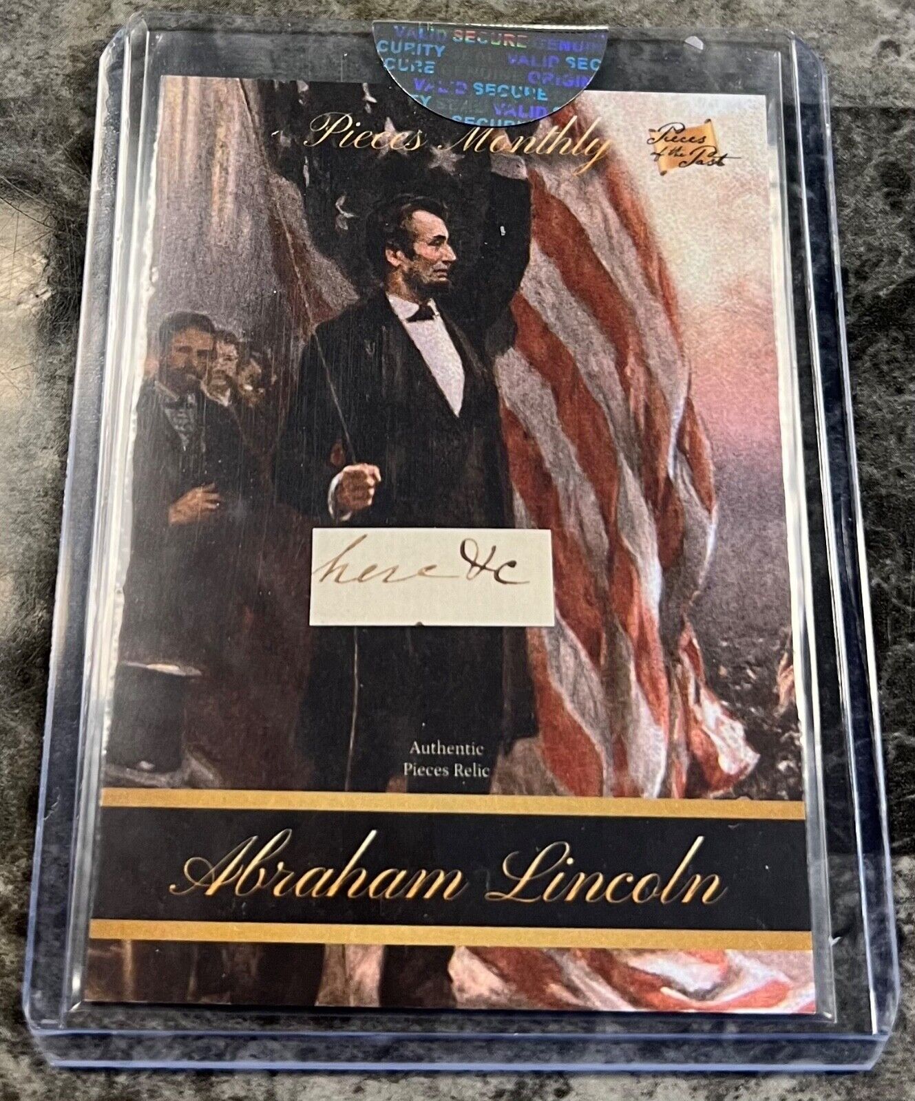 ABRAHAM LINCOLN 2020 The Bar PIECES OF THE PAST HYBRID HAND WRITTEN LETTER Relic