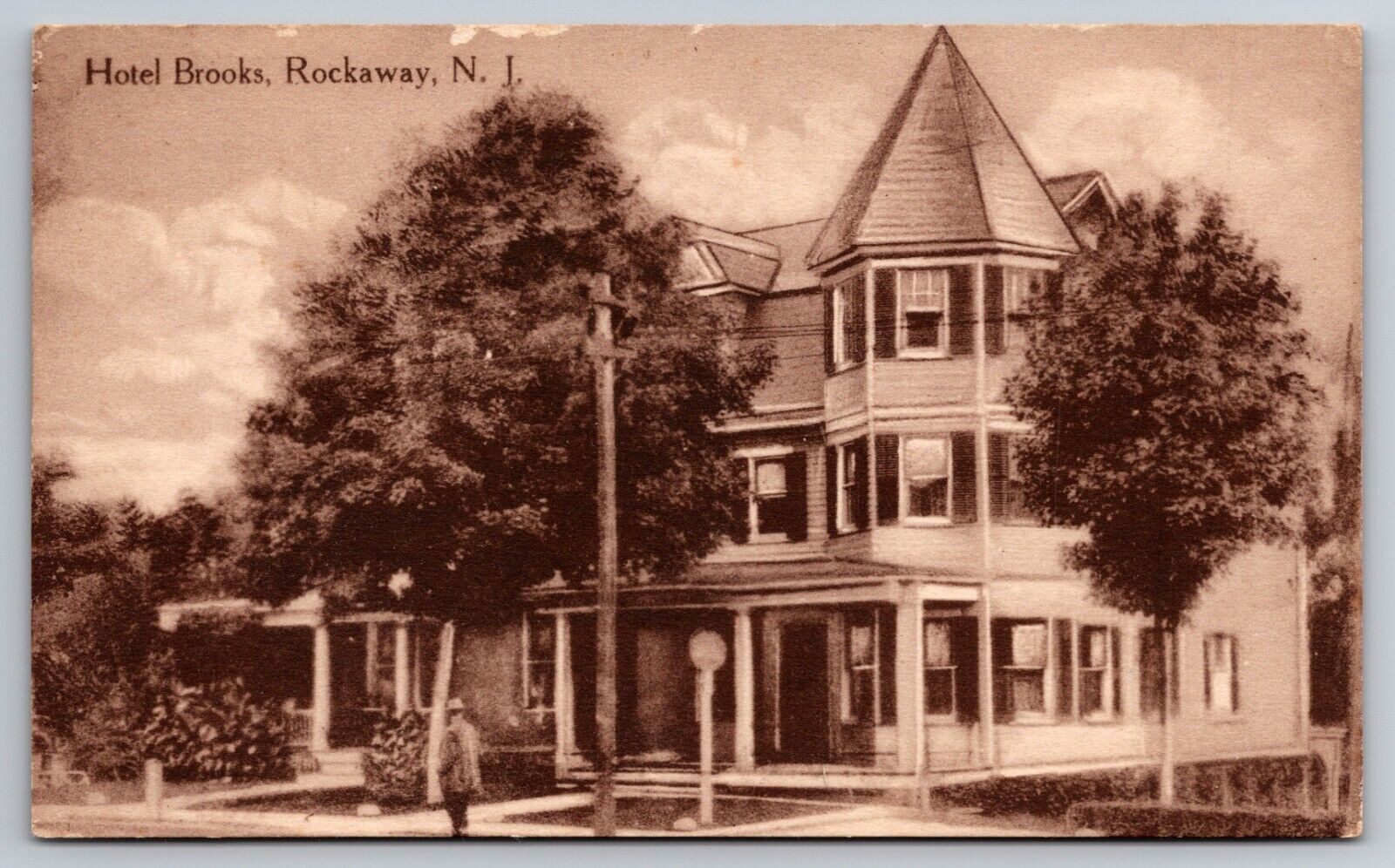 Hotel Brooks Rockaway New Jersey NJ c1910 Postcard