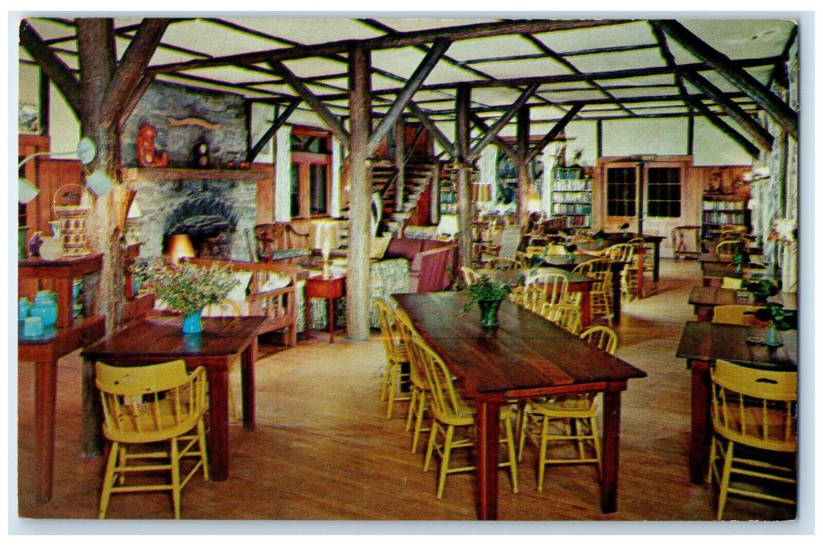 1960 Interior View Dining Room Lounge Pisgah Forest Inn North Carolina Postcard