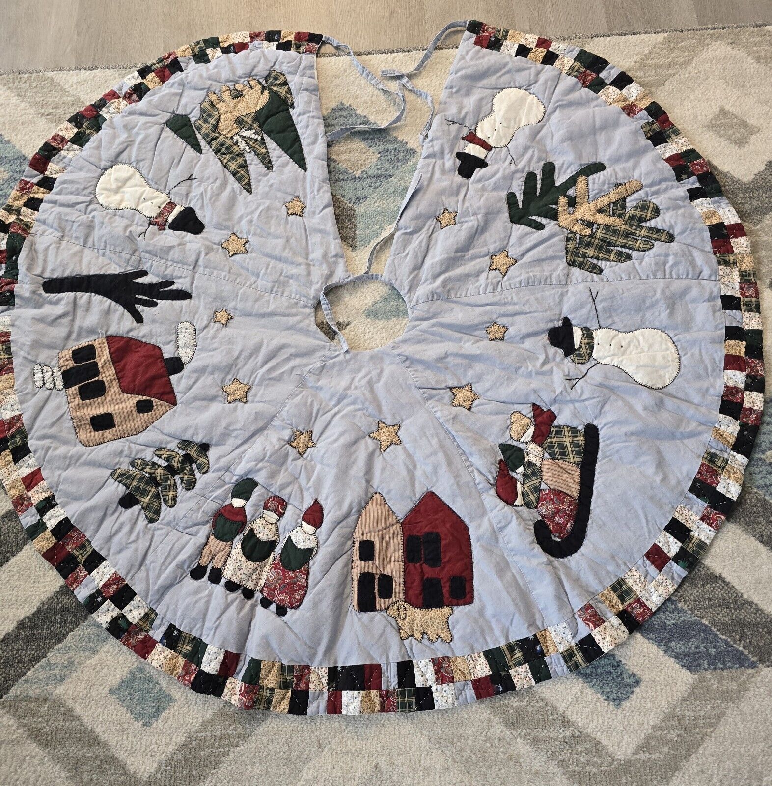 Vintage Lands' End Coming Home Quilted Tree Skirt 45
