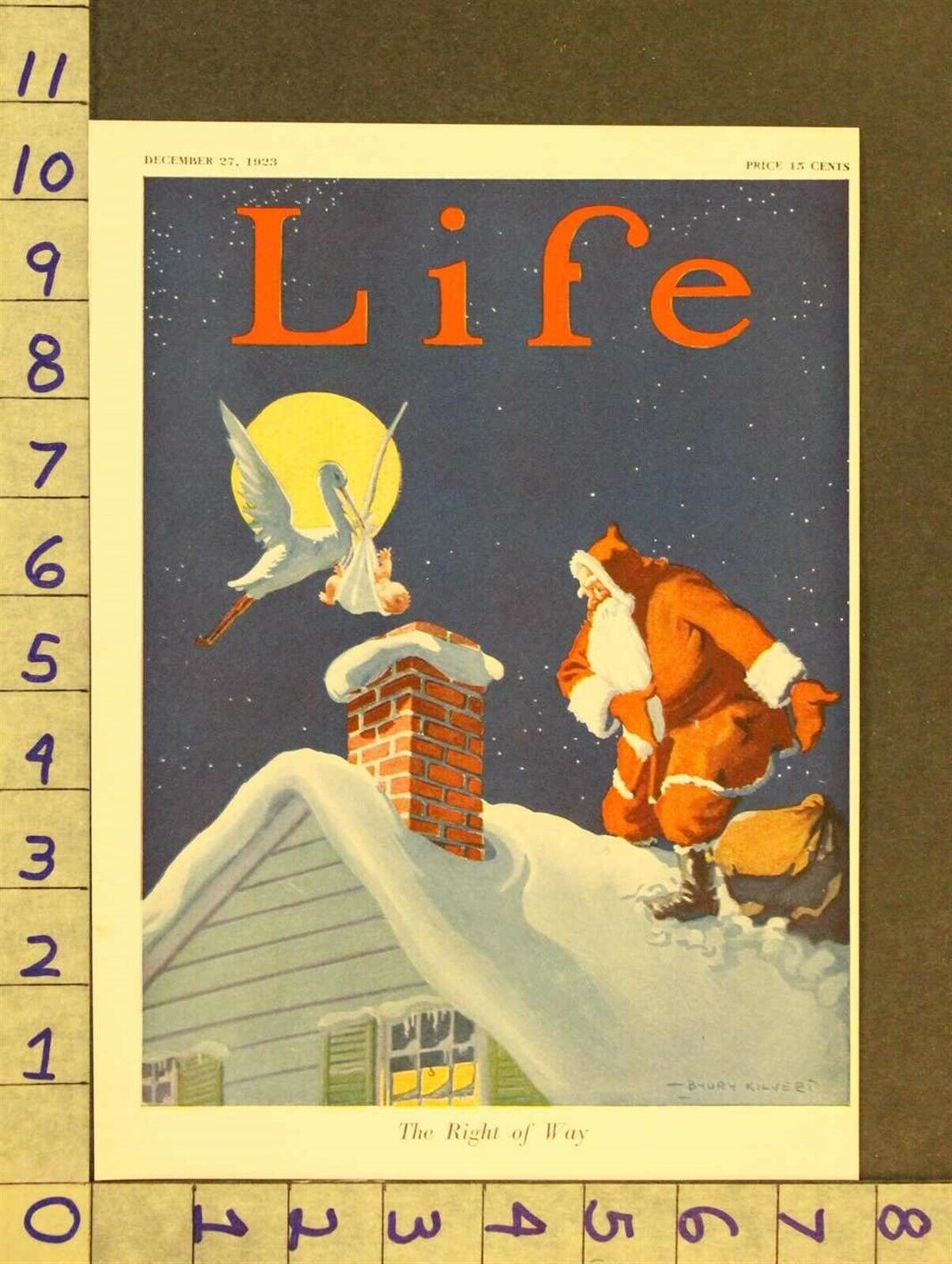 1923 HOLIDAY CHRISTMAS SANTA STORK BABY FASHION MARX ILLUS KILVERT COVER ZW12