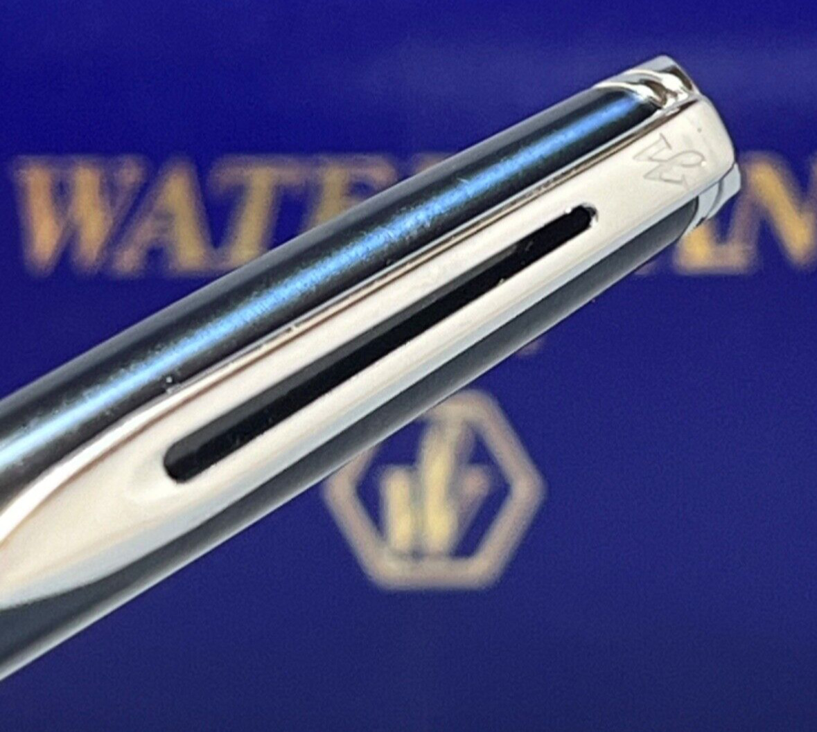 Waterman Hemisphere Ballpoint Pen - Blue Metallic/Chrome Trim - Display Model