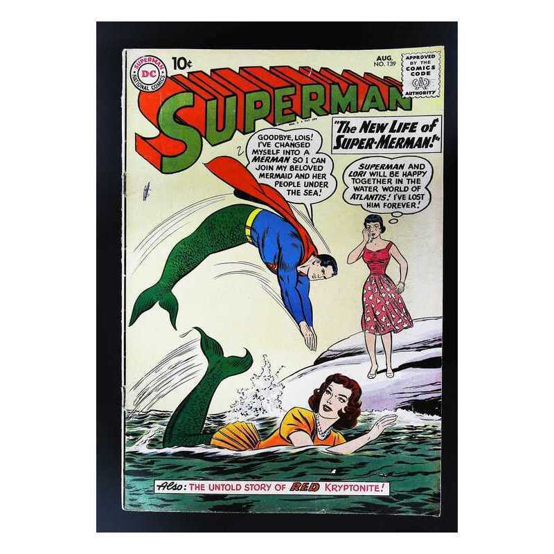 Superman #139 - 1939 series DC comics VG / Free USA Shipping [r 