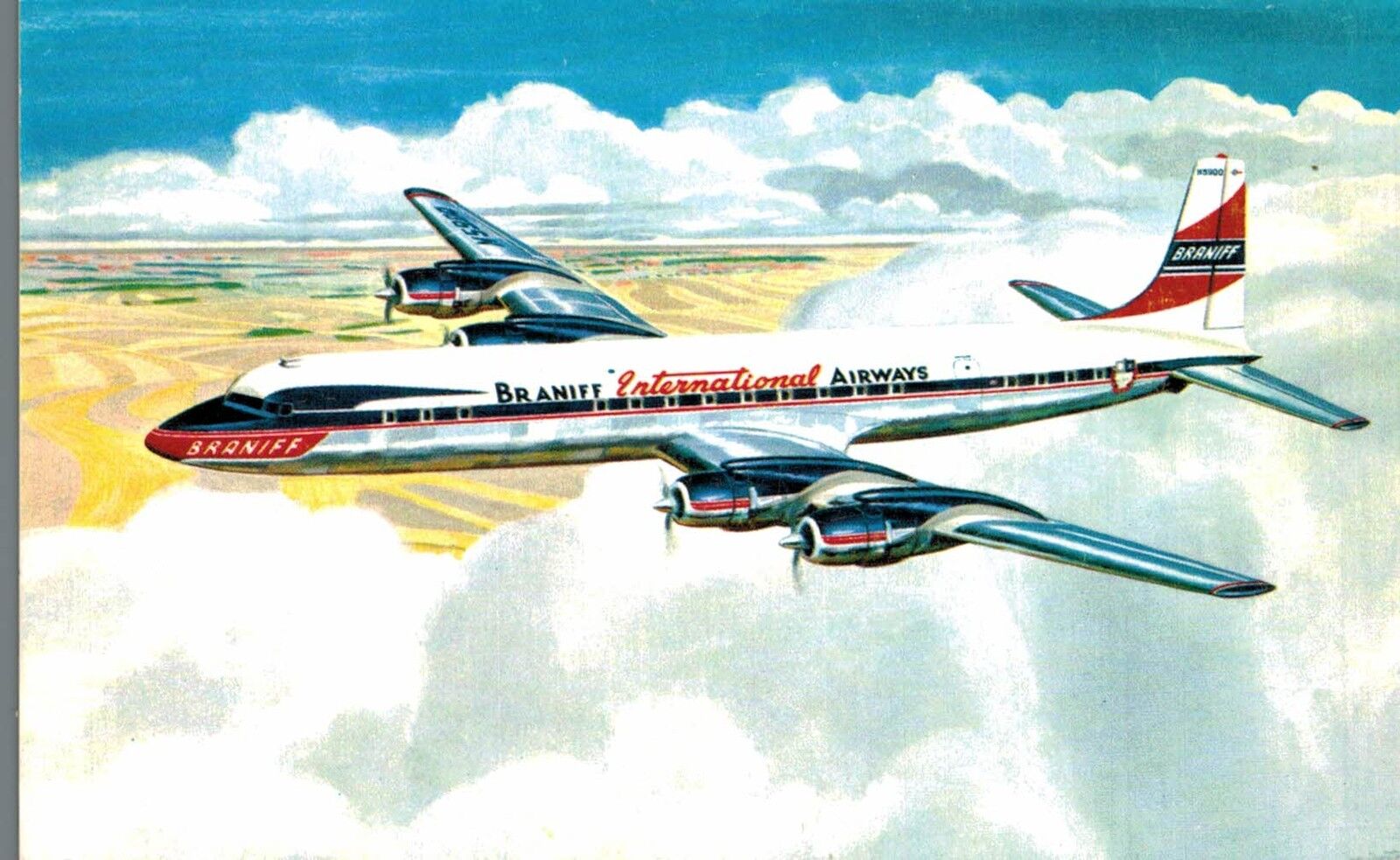 Braniff International Airways,DC-7C,c.1953-58