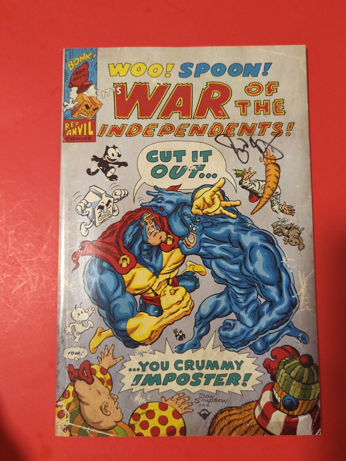 WAR OF THE INDEPENDENTS #4 Signed THE TICK FLAMING CARROT RED ANVIL COMICS (B5)