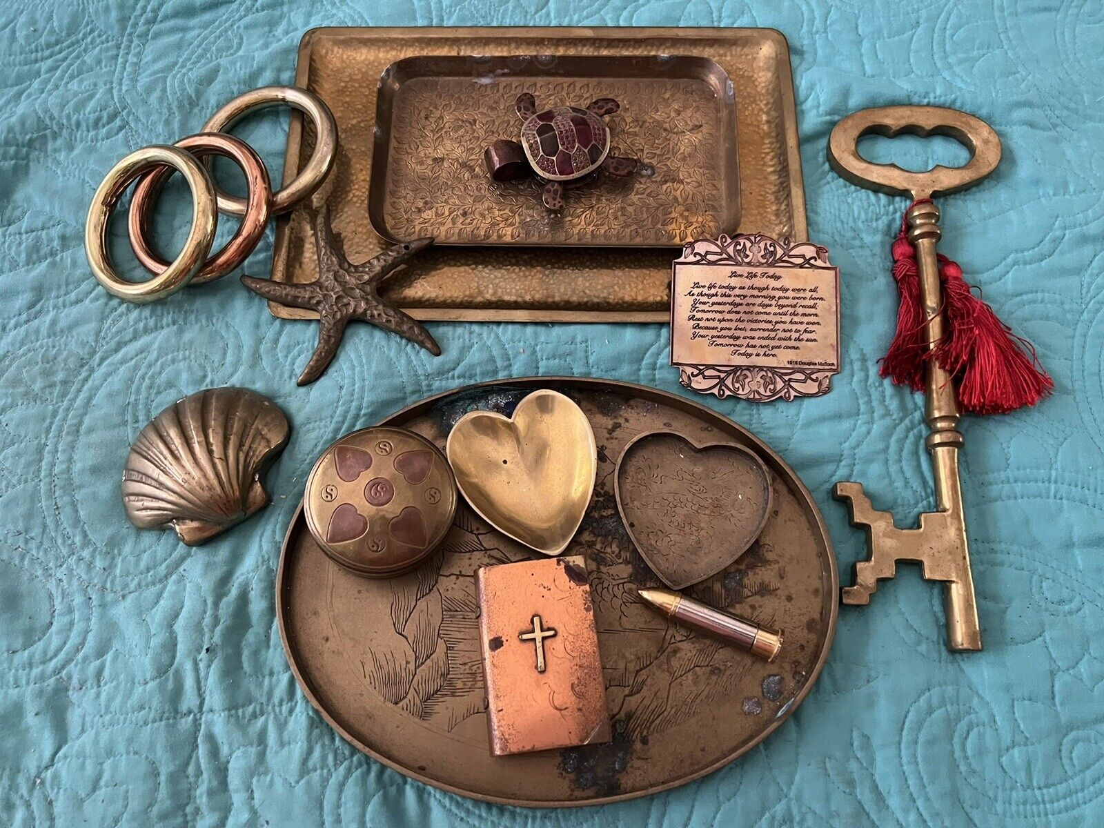 Vintage Brass & Copper Lot Of 16 Items