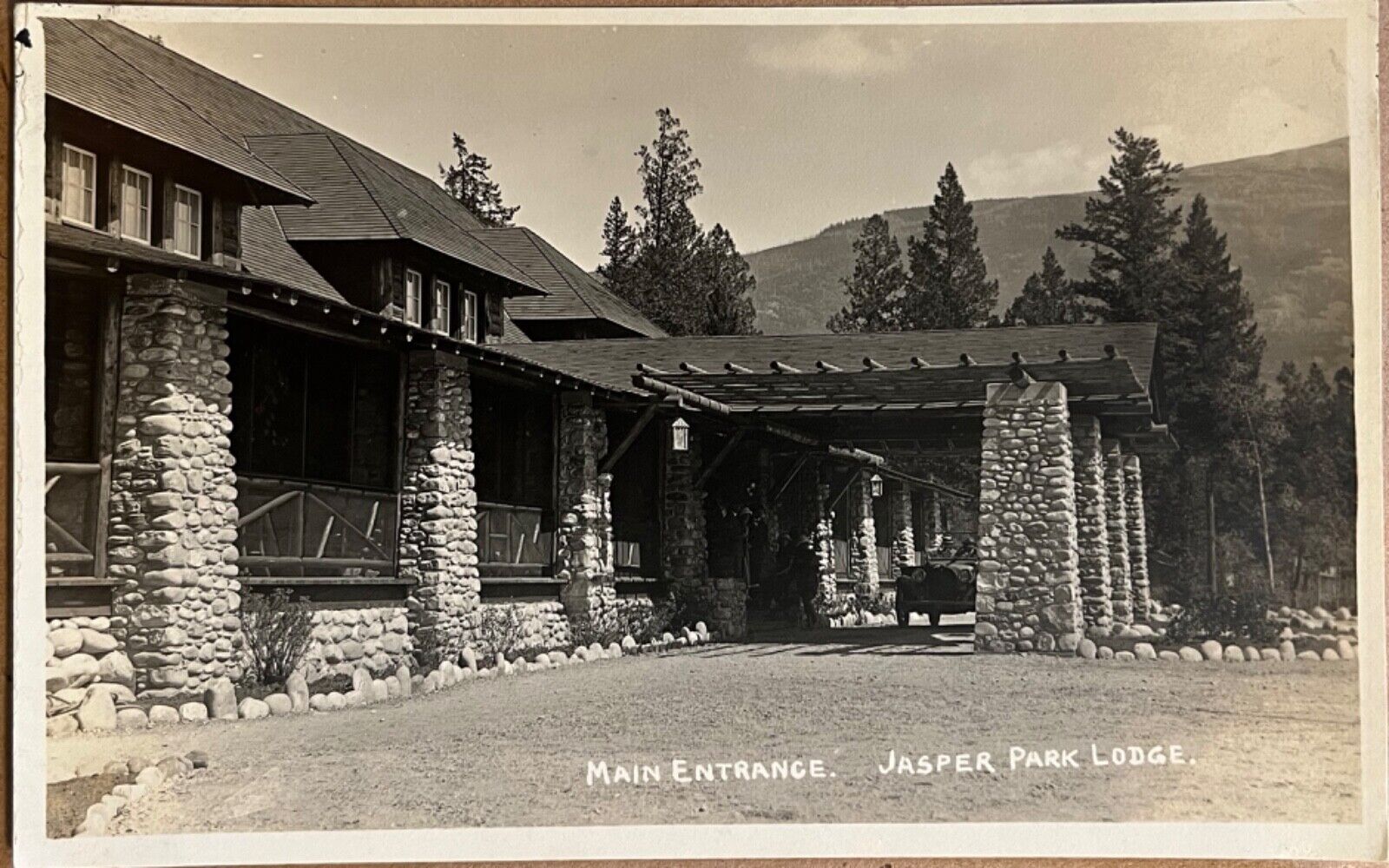 RPPC Jasper Park Lodge Alberta Canada Real Photo Postcard c1930