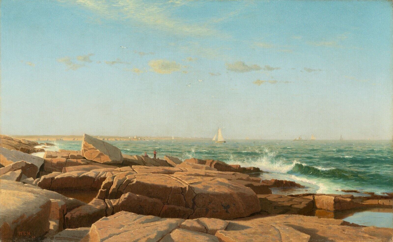Narragansett Bay : William Stanley Haseltine : 1864 : Archival Quality Art Print