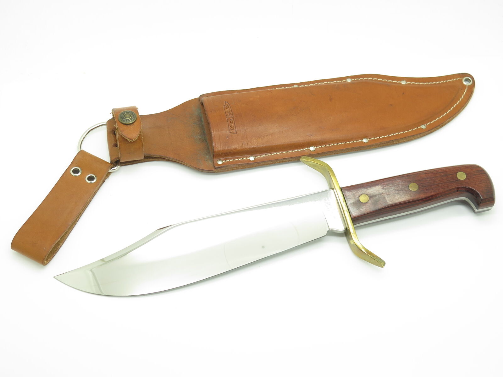 Vintage 1986 Western USA W49 Fixed Blade Survival Bowie Knife & Sheath