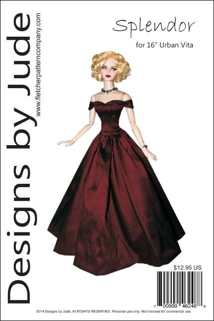 Splendor Doll Clothes Sewing Dress Pattern for 16\